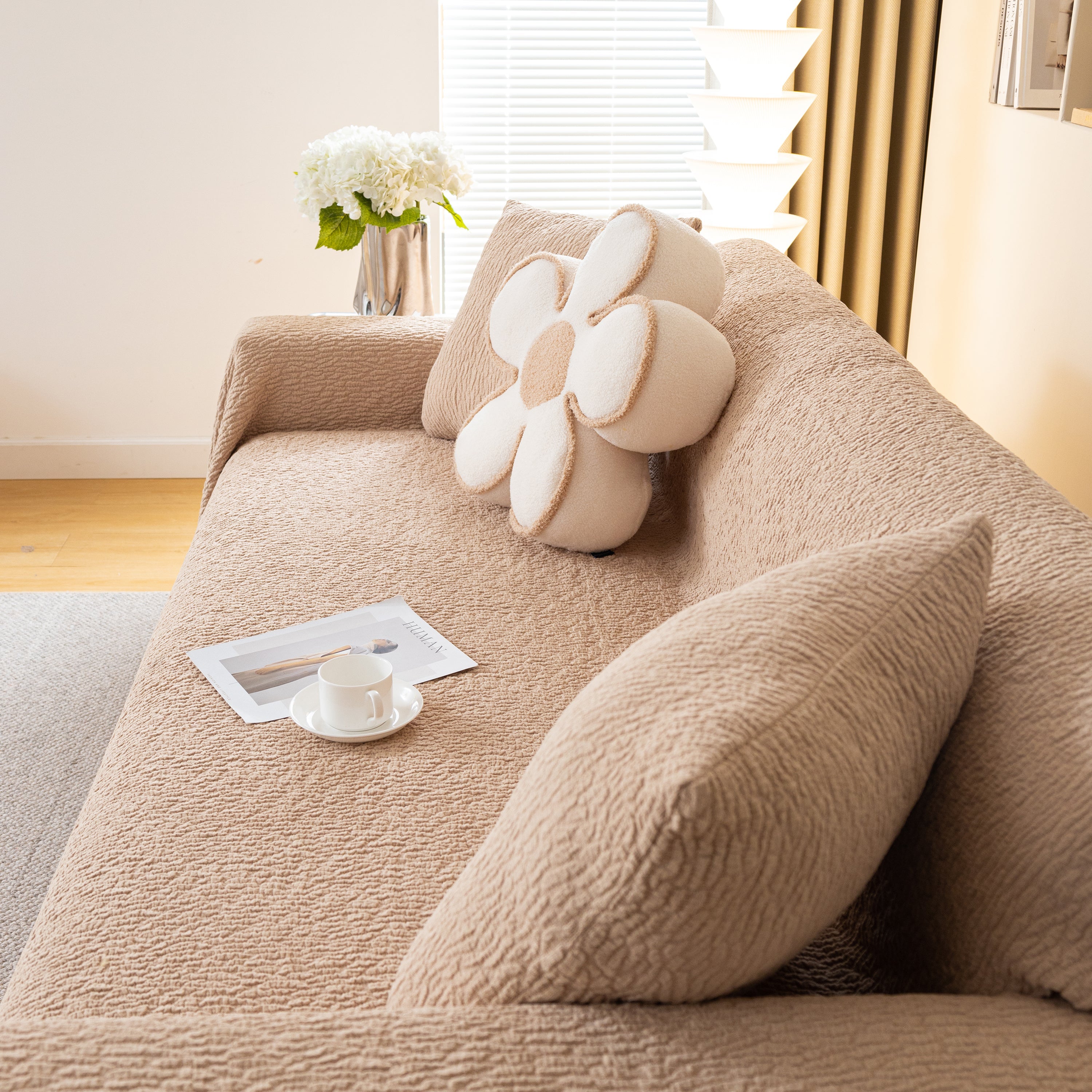 Sofa Throw Covers L-Shape Sectional Couch Cover for Dogs Cats Furniture Protector