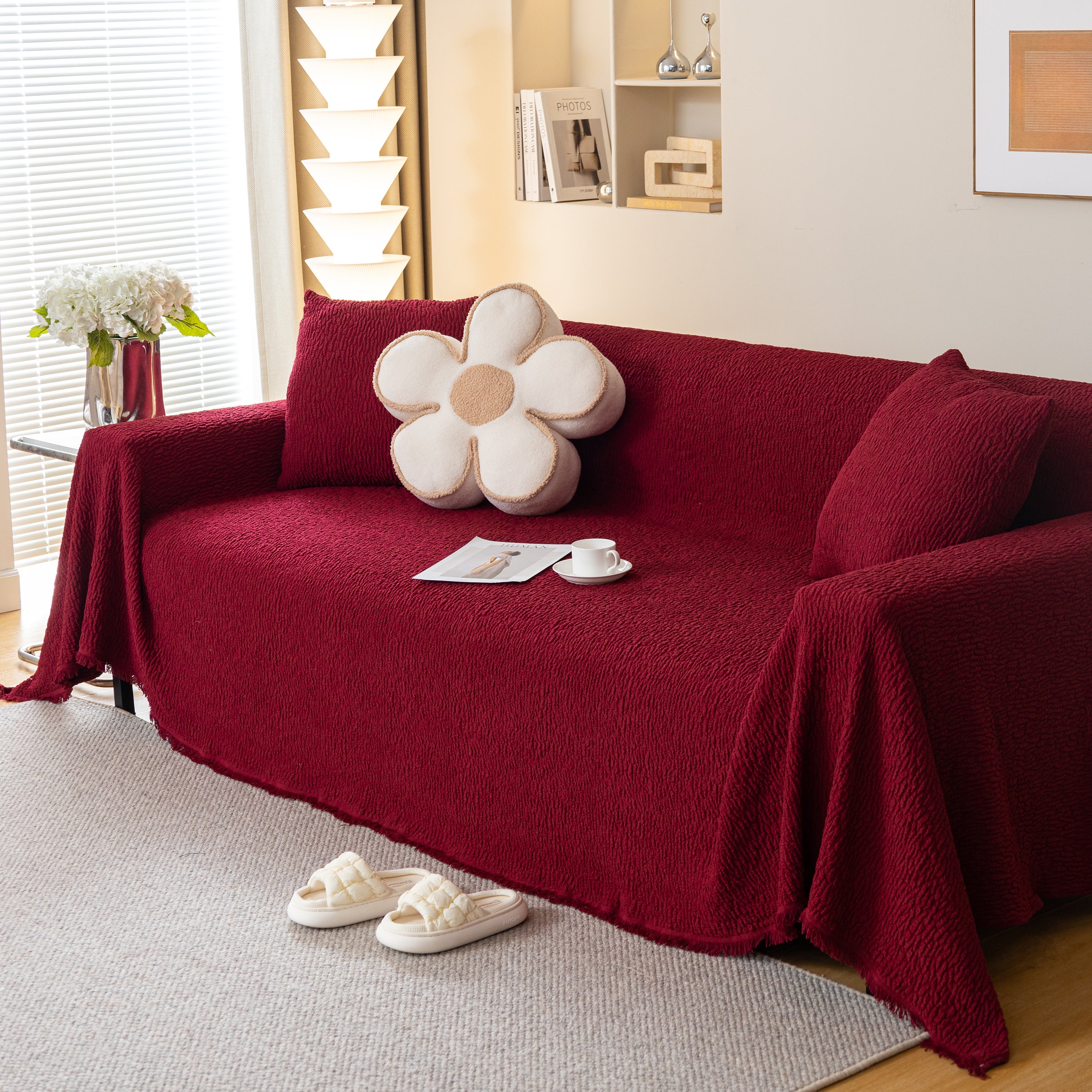 Sofa Throw Covers L-Shape Sectional Couch Cover for Dogs Cats Furniture Protector