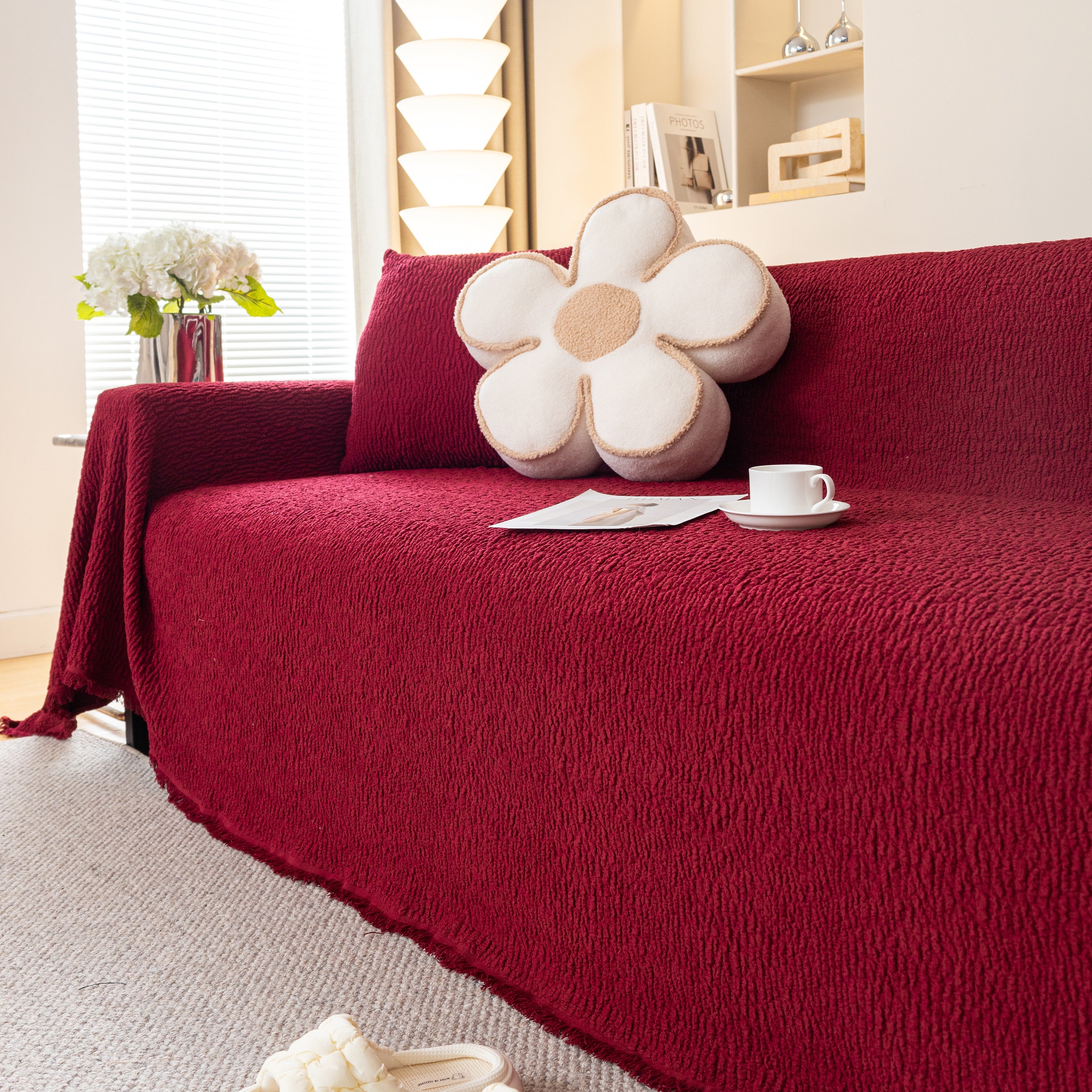 Sofa Throw Covers L-Shape Sectional Couch Cover for Dogs Cats Furniture Protector