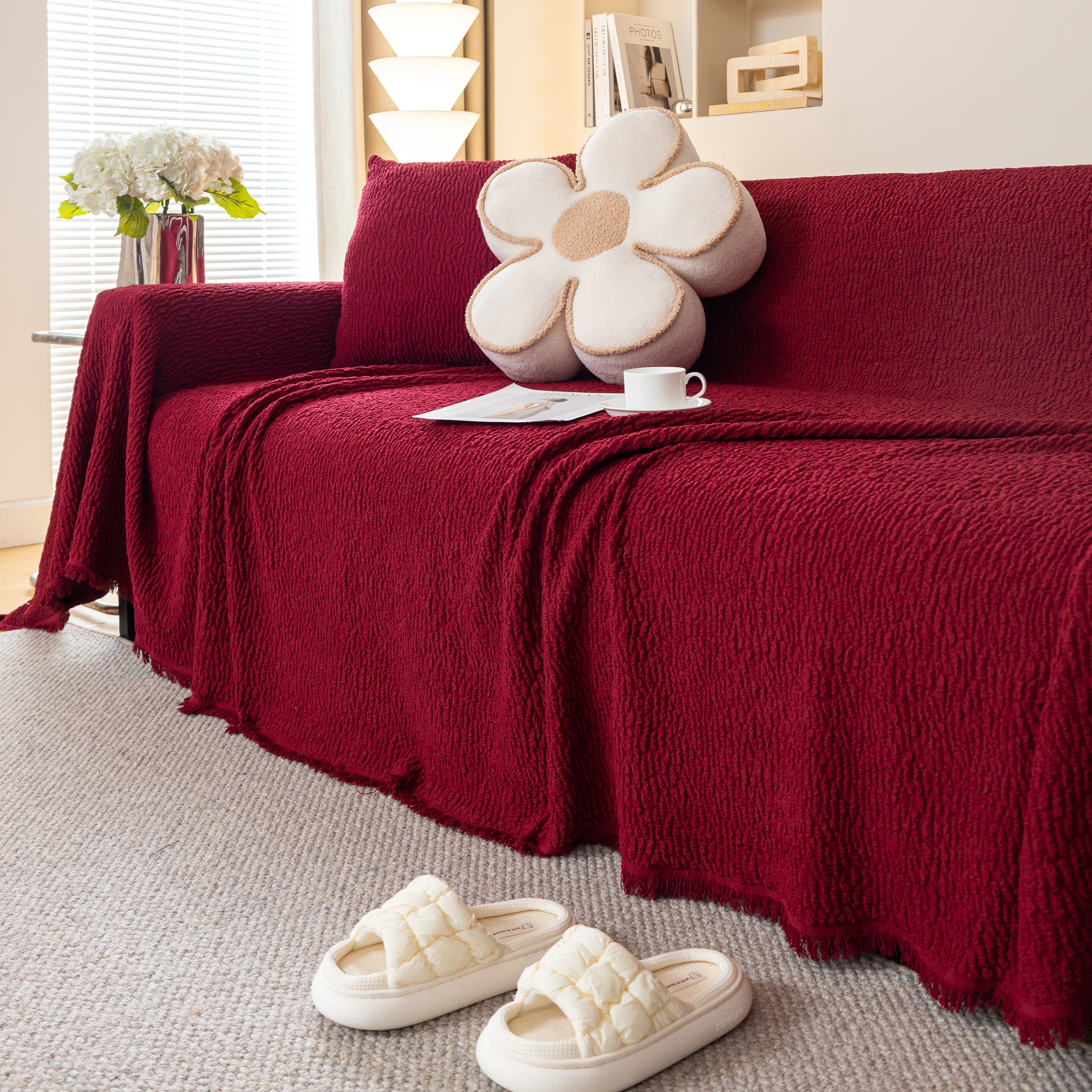 Sofa Throw Covers L-Shape Sectional Couch Cover for Dogs Cats Furniture Protector