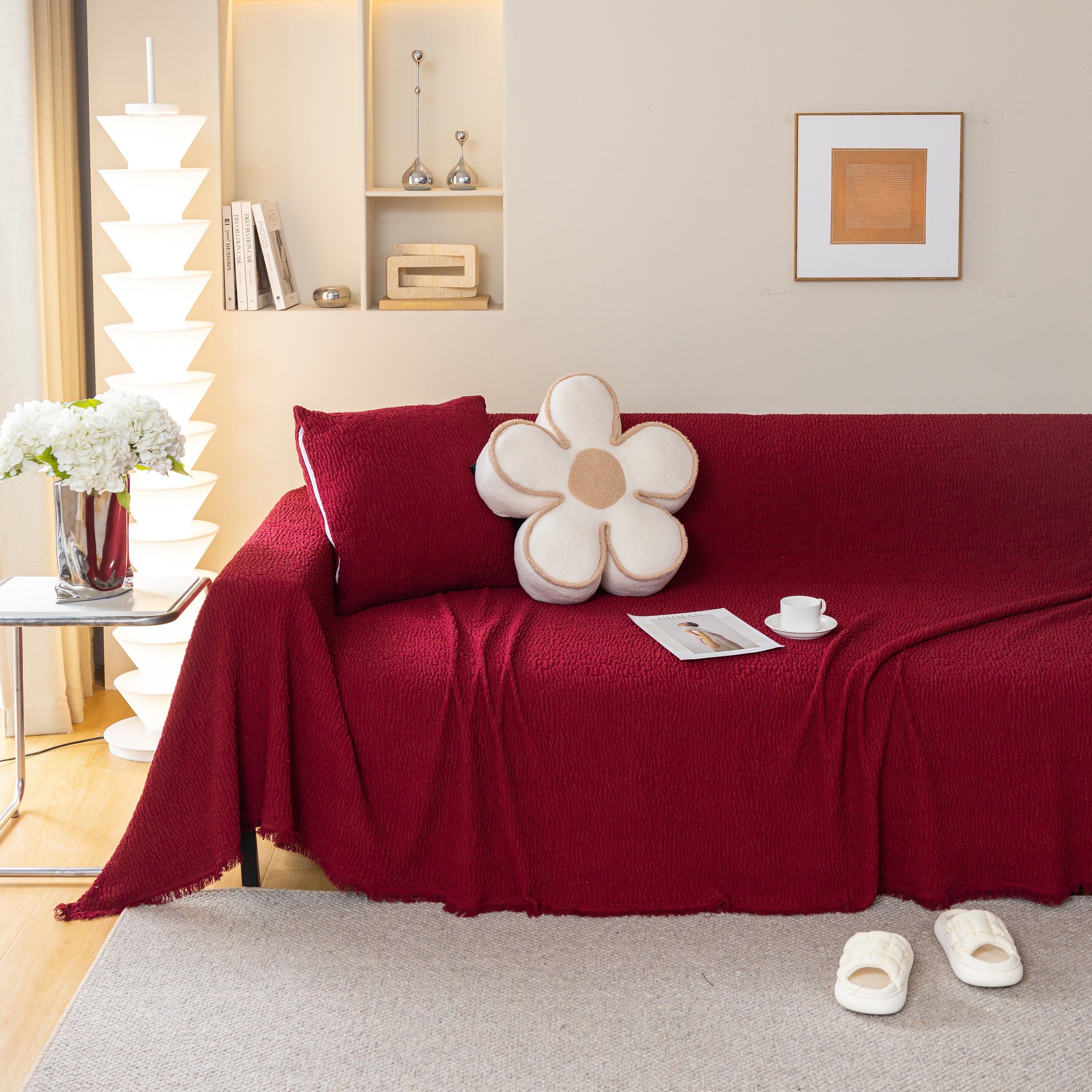 Sofa Throw Covers L-Shape Sectional Couch Cover for Dogs Cats Furniture Protector