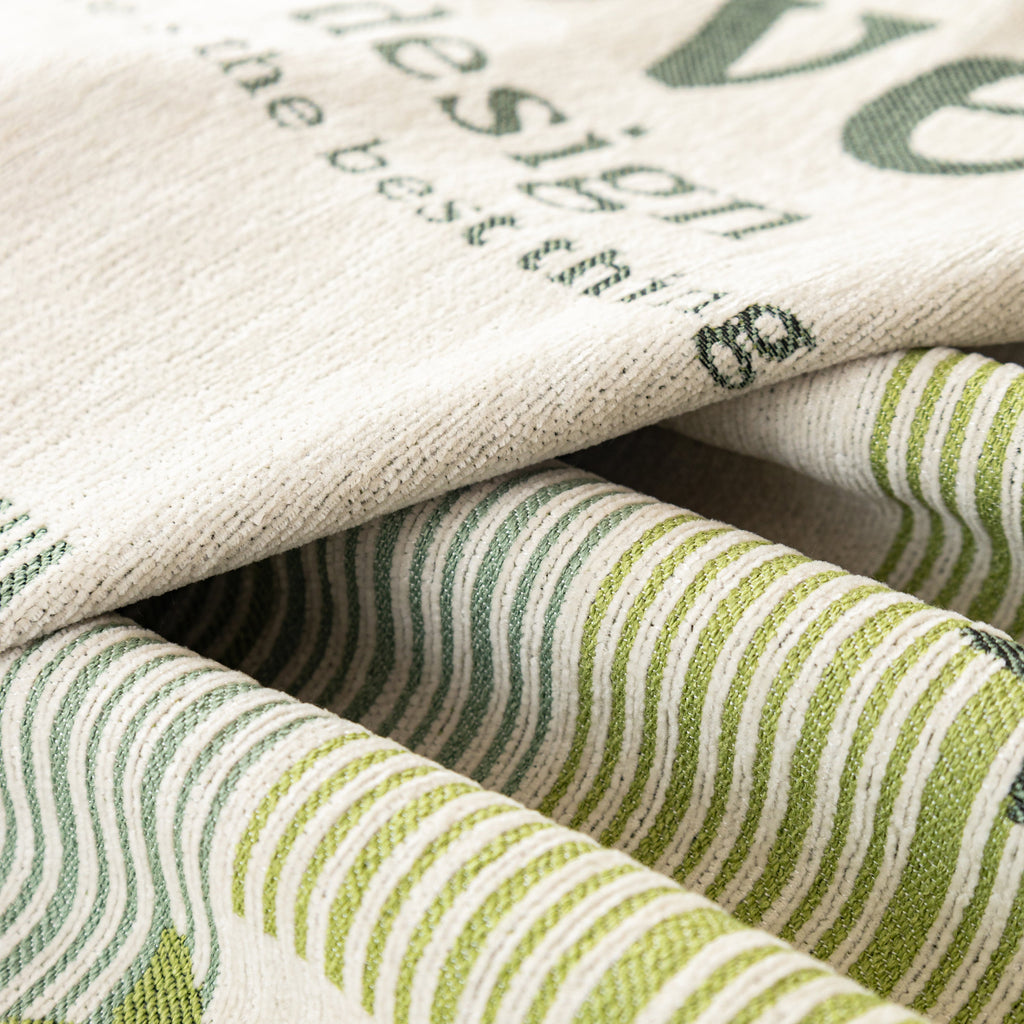 Geometric Chenille Sofa Throw Cover, Breathable Couch Protector with Tassel Fringe