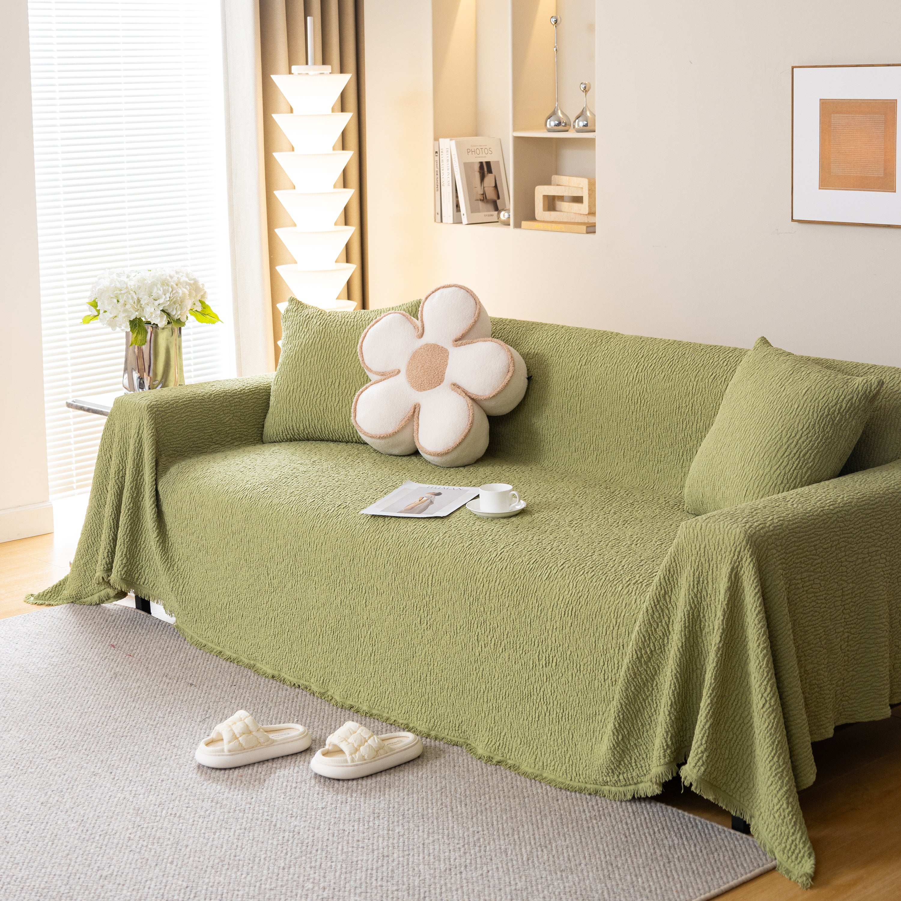 Sofa Throw Covers L-Shape Sectional Couch Cover for Dogs Cats Furniture Protector