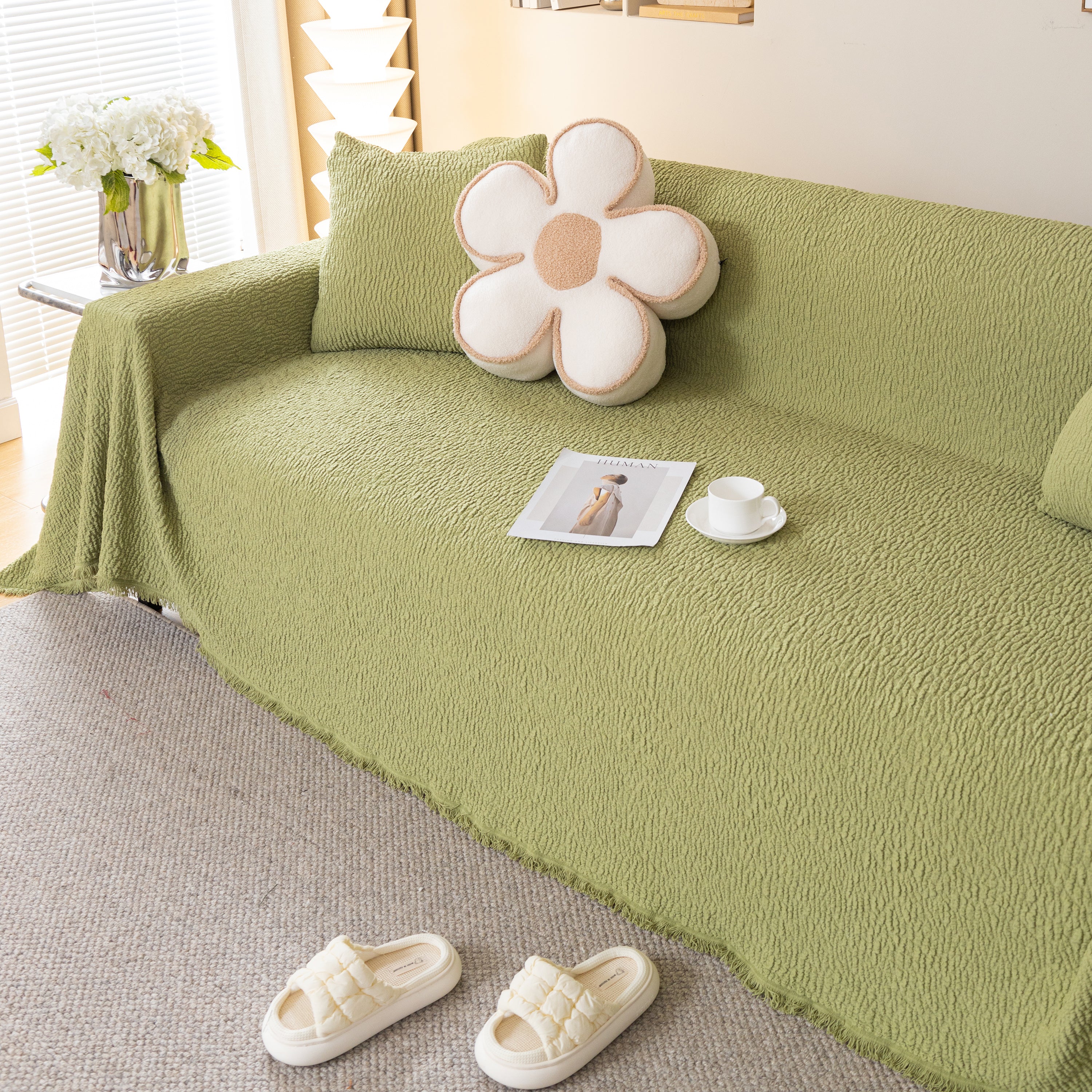 Sofa Throw Covers L-Shape Sectional Couch Cover for Dogs Cats Furniture Protector