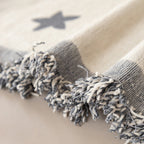 Geometric Chenille Sofa Throw Cover, Breathable Couch Protector with Tassel Fringe