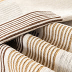 Geometric Chenille Sofa Throw Cover, Breathable Couch Protector with Tassel Fringe