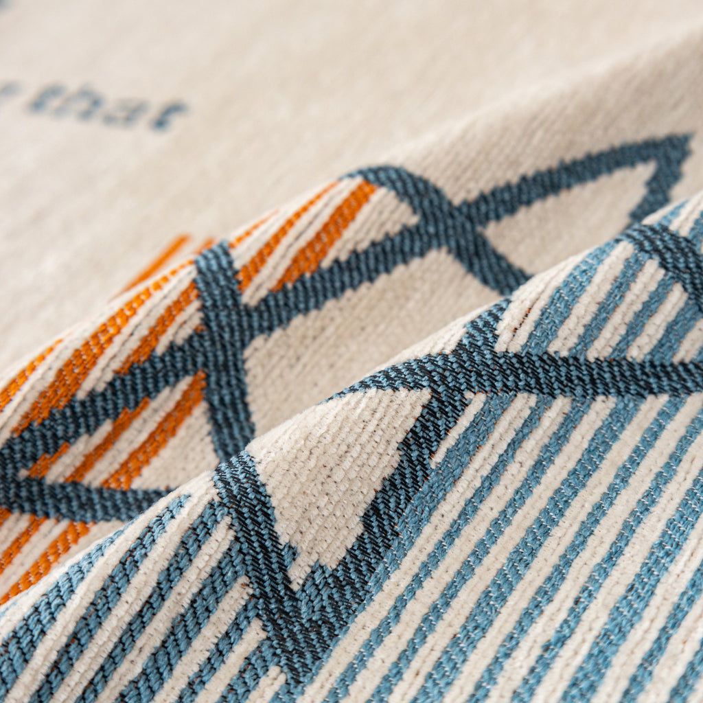 Geometric Chenille Sofa Throw Cover, Breathable Couch Protector with Tassel Fringe