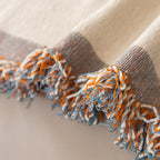 Geometric Chenille Sofa Throw Cover, Breathable Couch Protector with Tassel Fringe
