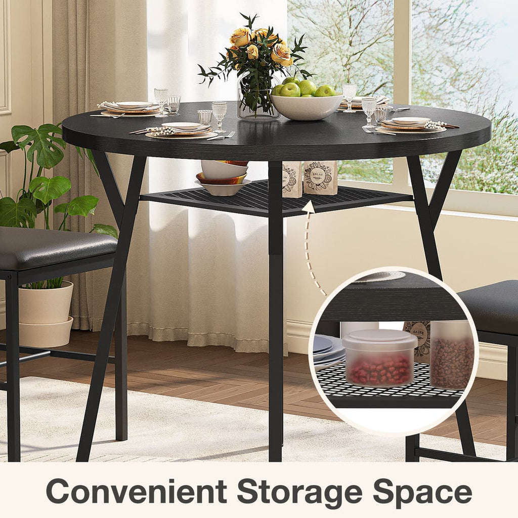 Indoor Round Dining Set, 5-Piece