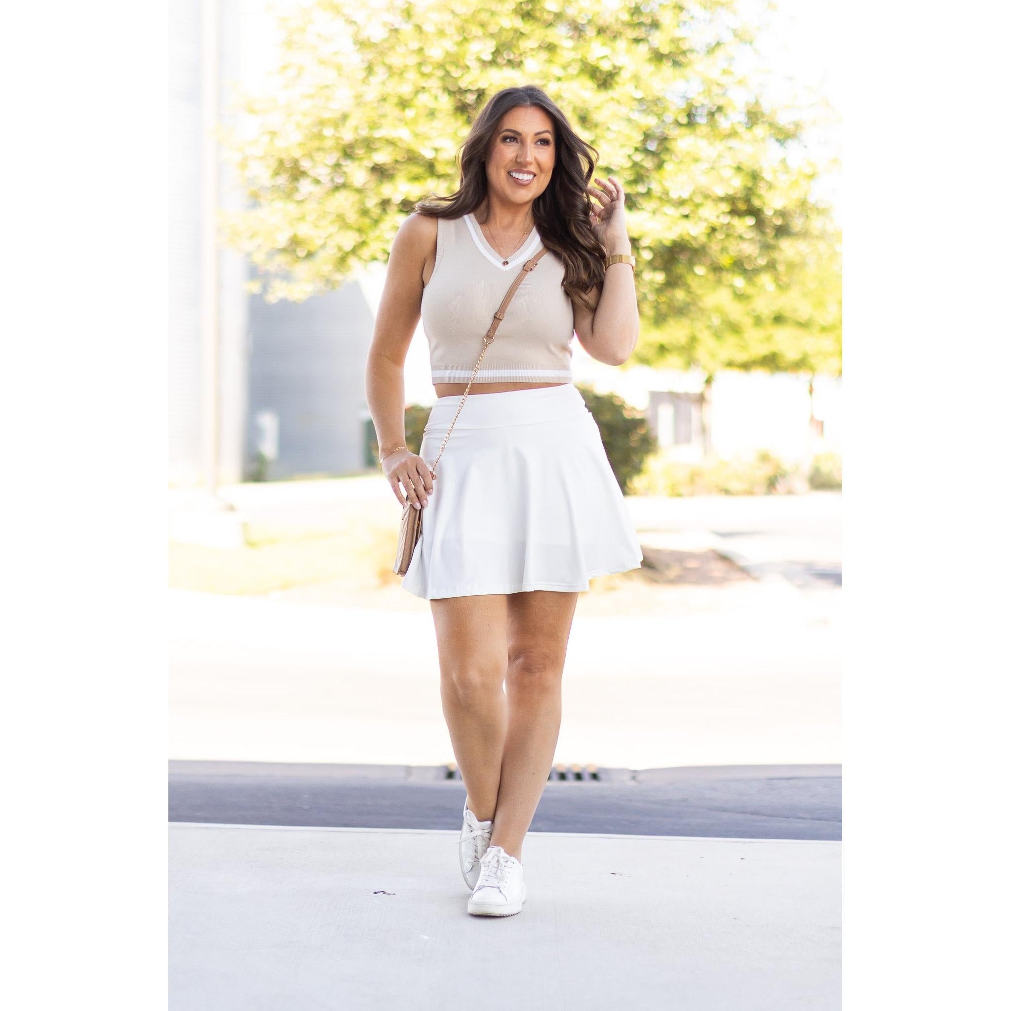 Ready to Ship | The Wendy - White Skort