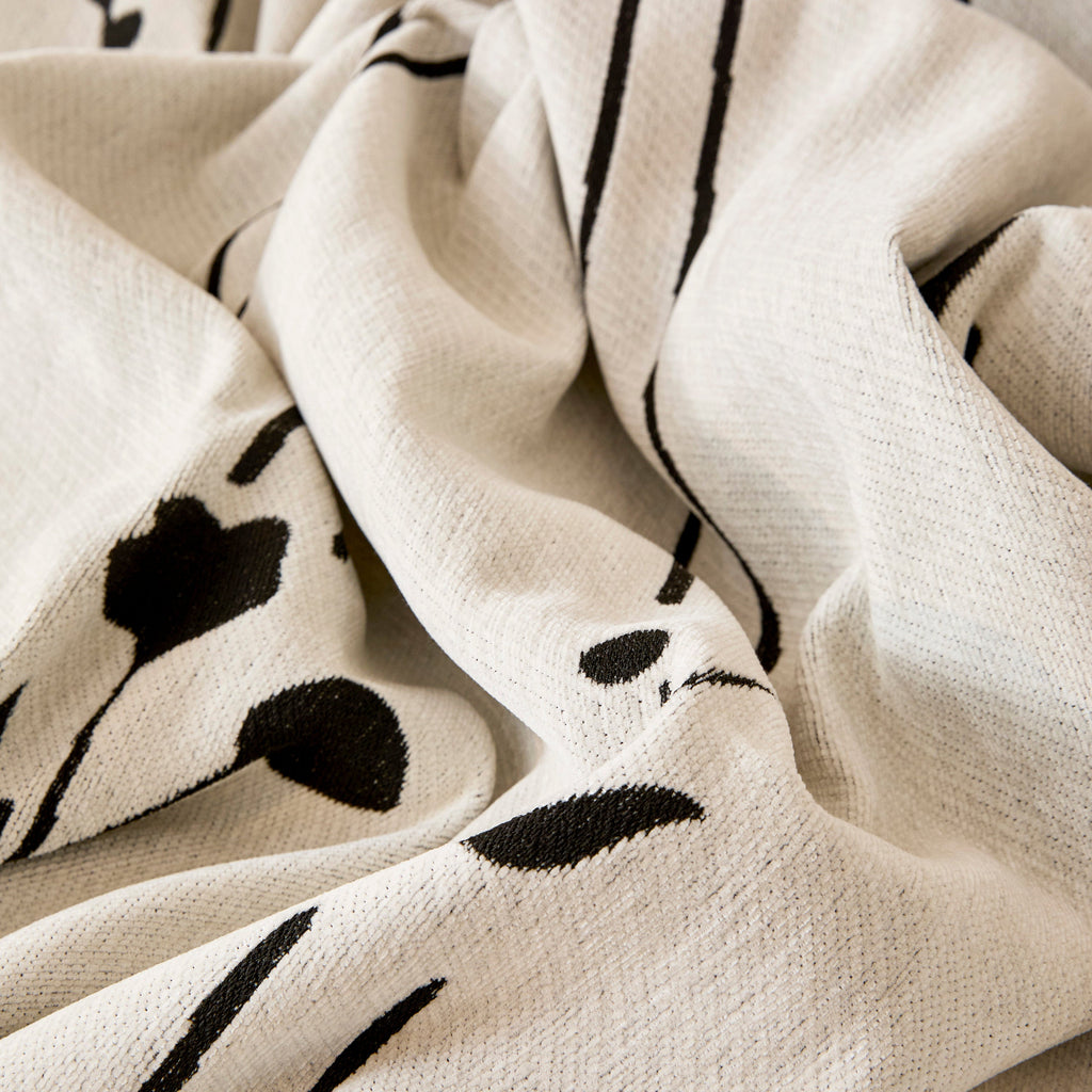 Chenille Jacquard Sofa Throw Cover with Tassel Soft Thick Couch Protector Blanket