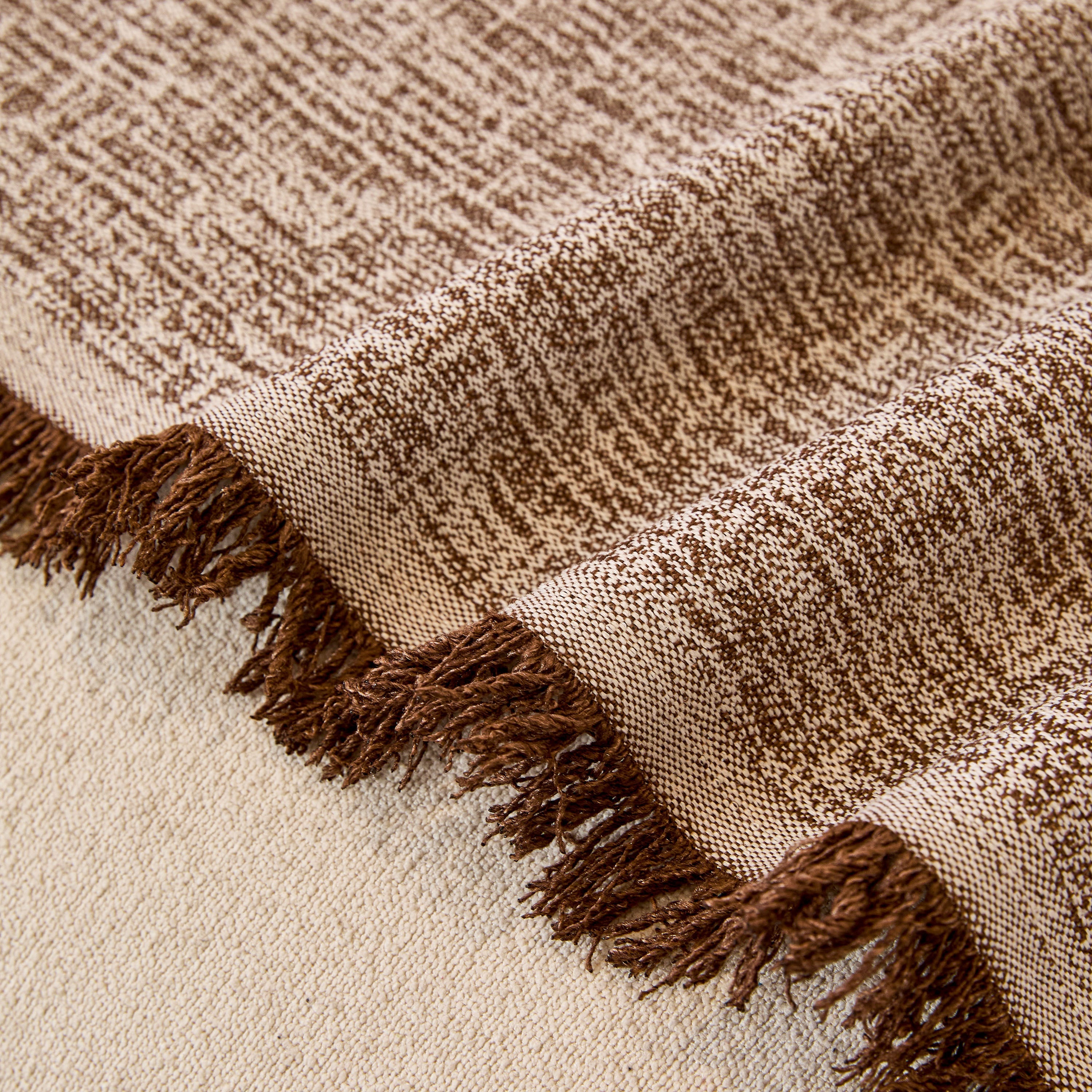 Natural Textured Linen Couch Cover, Breathable & Hypoallergenic Furniture Protector