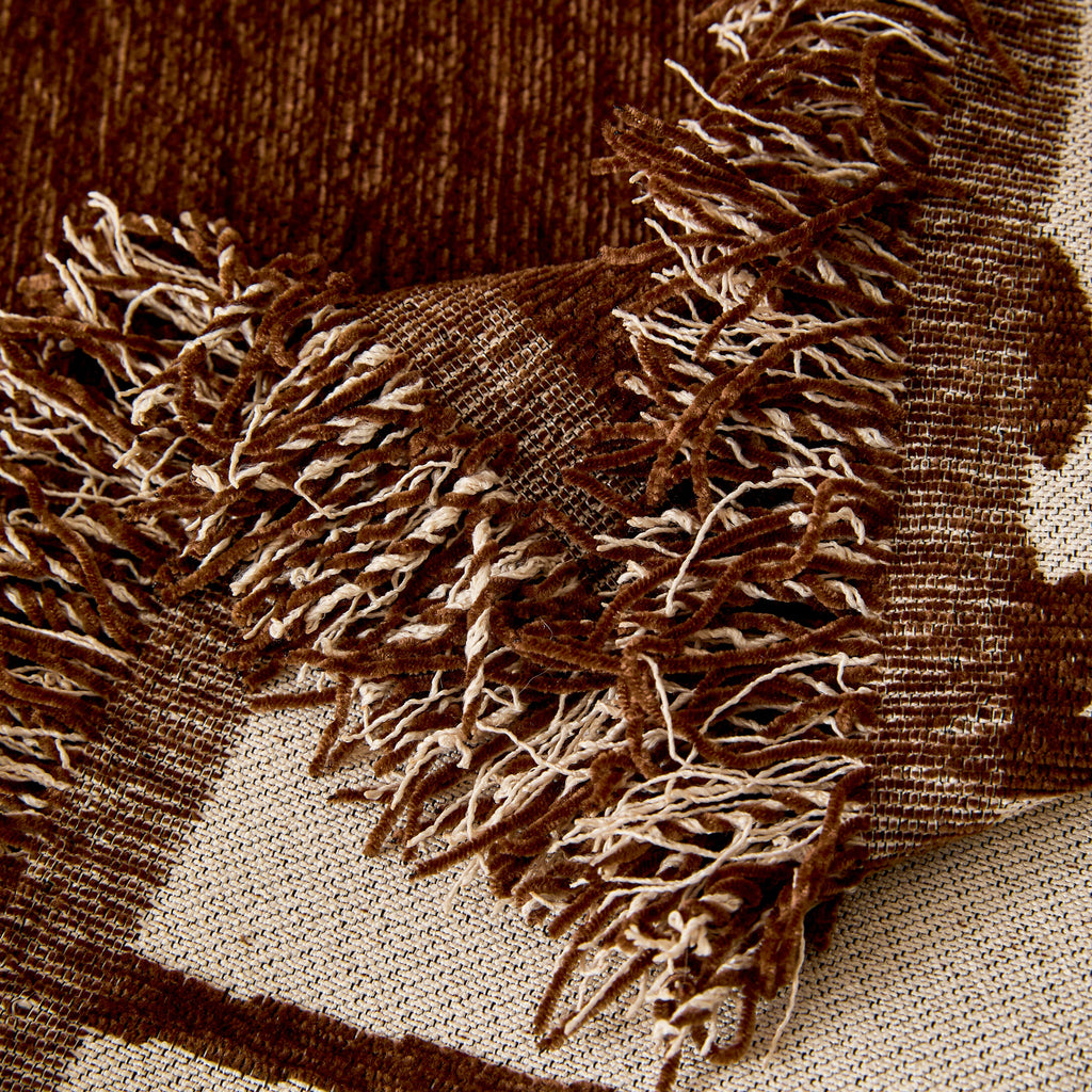 Chenille Jacquard Sofa Throw Cover with Tassel Soft Thick Couch Protector Blanket