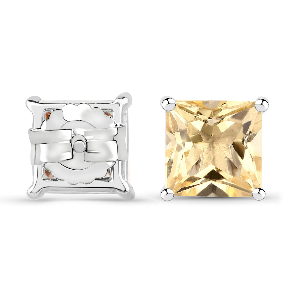 3.06 Carat Genuine Citrine .925 Sterling Silver Earrings