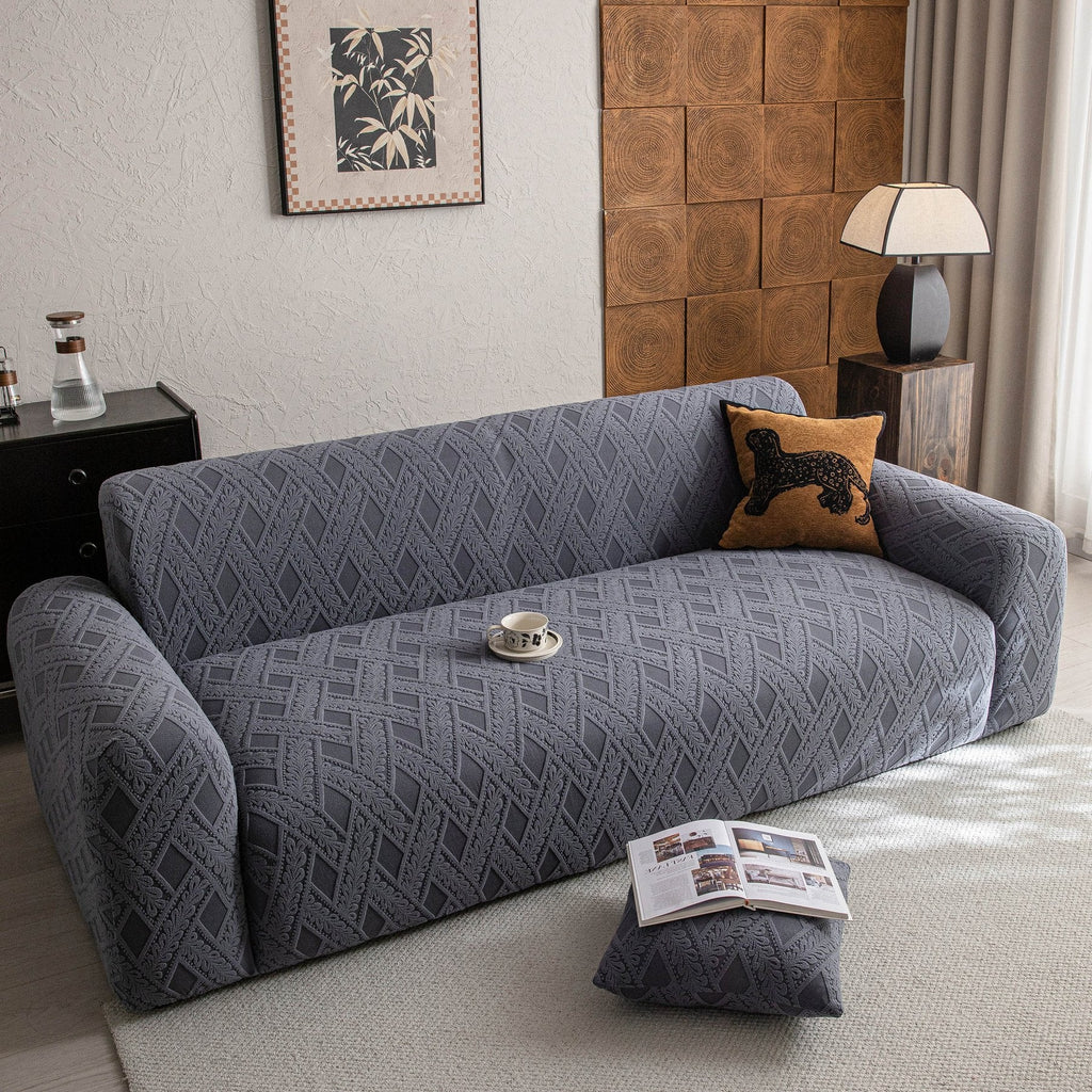 High Stretch 3D Jacquard Sofa Slipcovers, Pet Friendly Non Slip Sofa Cover Washable