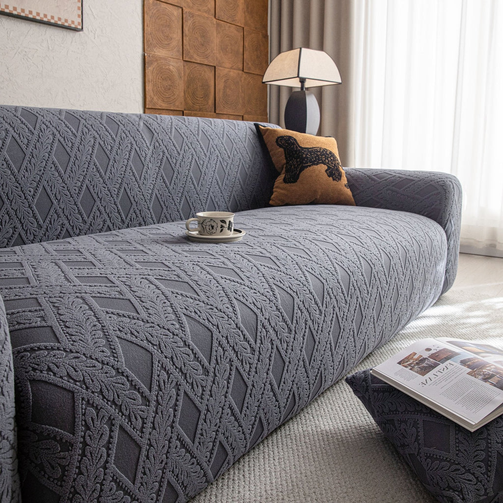 High Stretch 3D Jacquard Sofa Slipcovers, Pet Friendly Non Slip Sofa Cover Washable