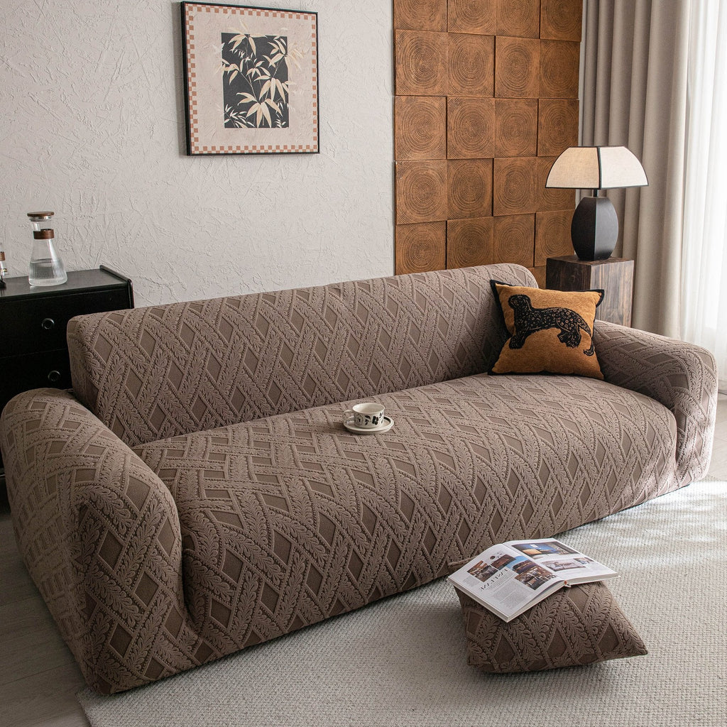 High Stretch 3D Jacquard Sofa Slipcovers, Pet Friendly Non Slip Sofa Cover Washable