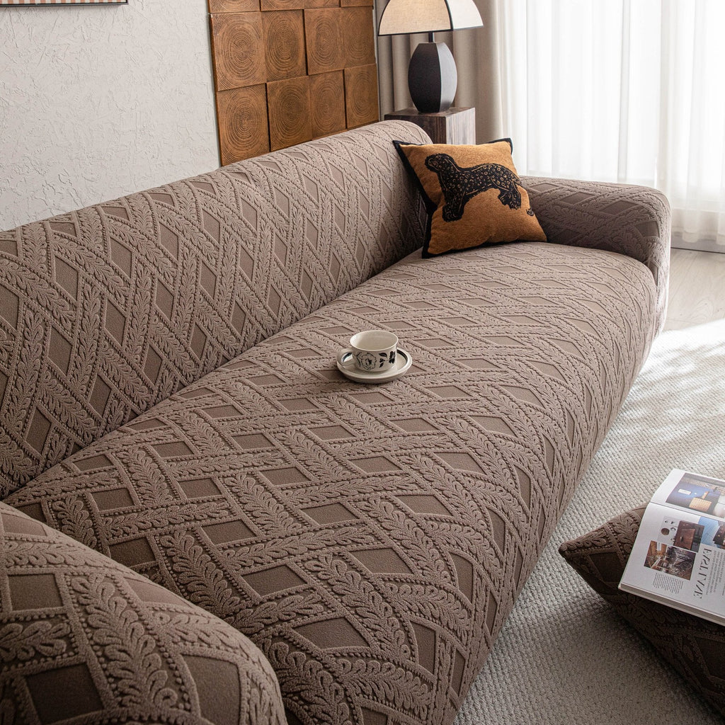 High Stretch 3D Jacquard Sofa Slipcovers, Pet Friendly Non Slip Sofa Cover Washable