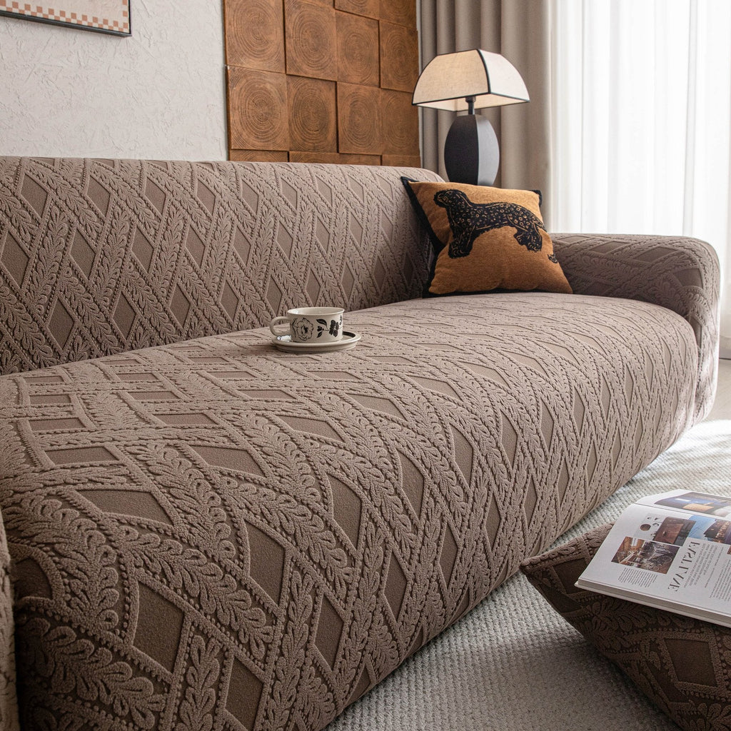High Stretch 3D Jacquard Sofa Slipcovers, Pet Friendly Non Slip Sofa Cover Washable