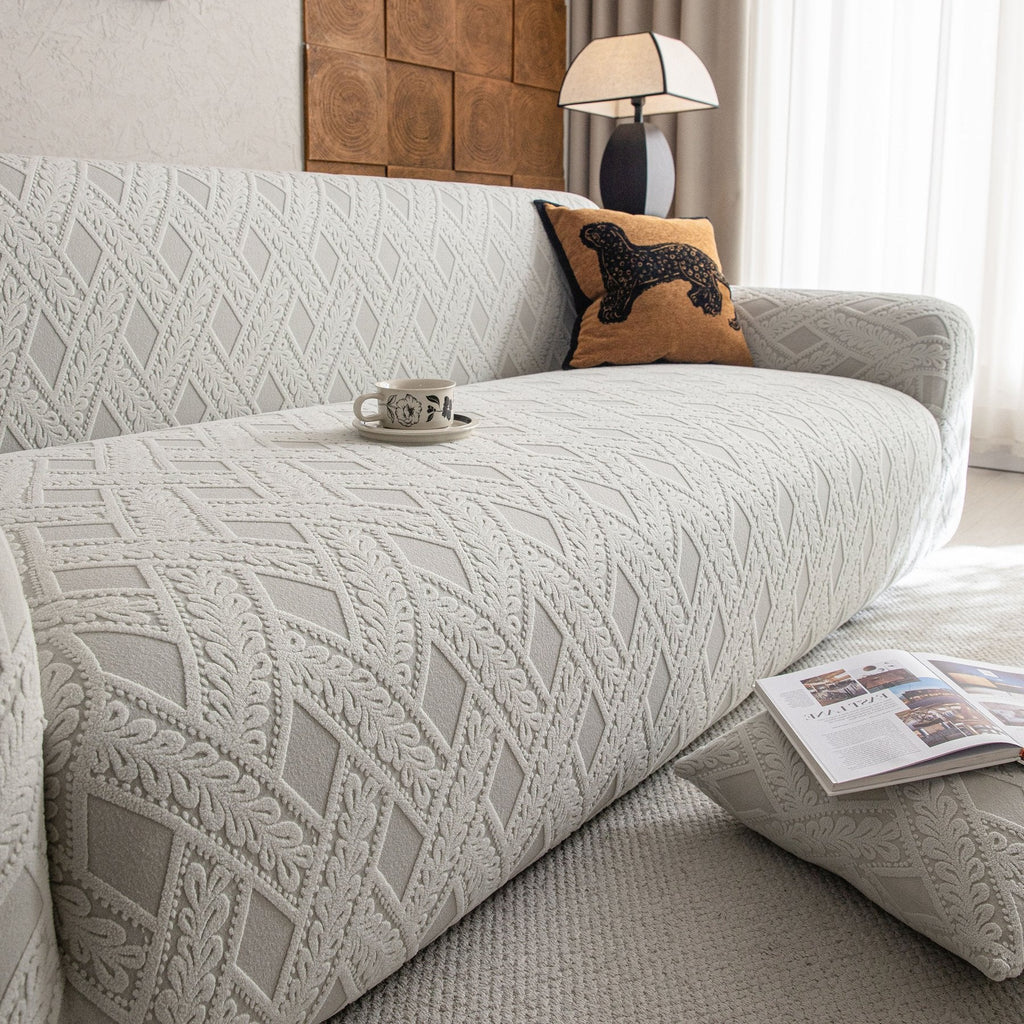 High Stretch 3D Jacquard Sofa Slipcovers, Pet Friendly Non Slip Sofa Cover Washable