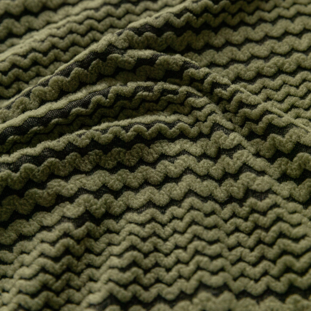 Modern Textured Stretch Sofa Cover, Plush Fleece Sofa Slipcover with 3D Stripe Texture