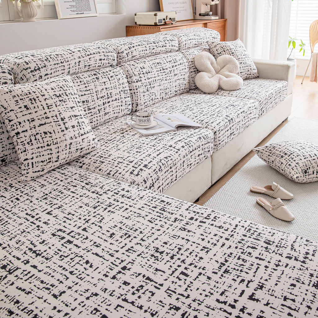 Stretch Individual Cushion Slipcovers, Furniture Protector with Elastic Bottom, Couch Cover Replacement