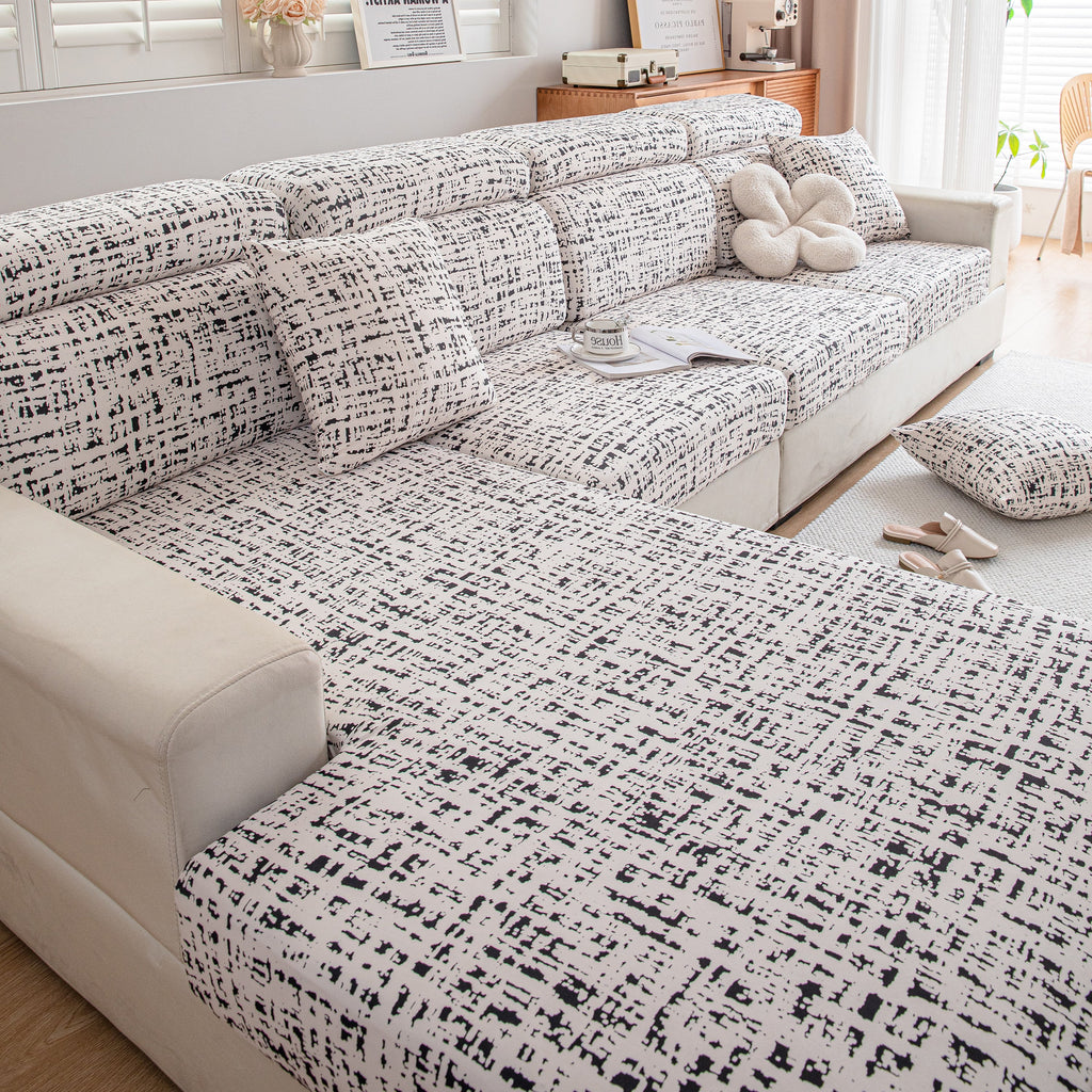 Stretch Individual Cushion Slipcovers, Furniture Protector with Elastic Bottom, Couch Cover Replacement