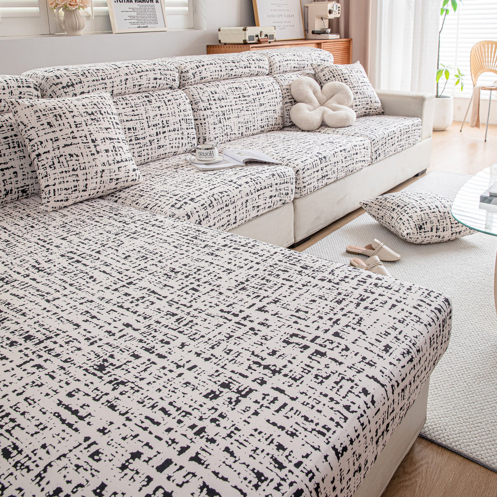 Stretch Individual Cushion Slipcovers, Furniture Protector with Elastic Bottom, Couch Cover Replacement