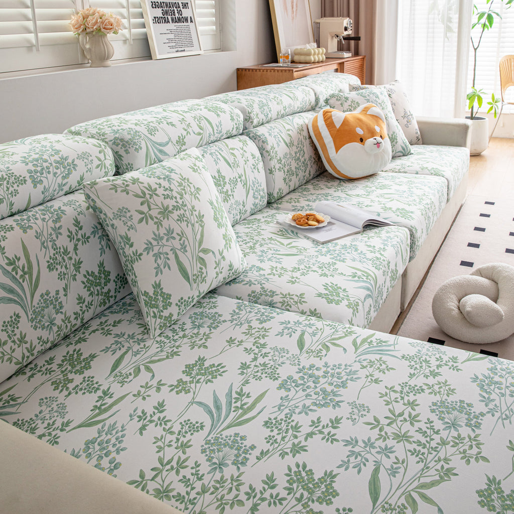 Cartoon Printing Elastic Seat Cushion Cover 1/2/3/4 Seater Sofa Cover Back Cushion Cover For Living Room