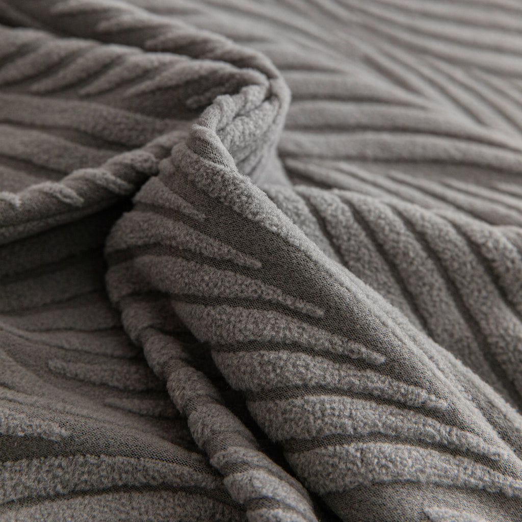 Modern Wavy Jacquard Sofa Slipcover, High Stretch Sofa Cover with 3D Organic Texture