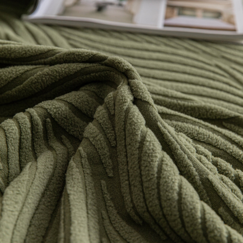 Modern Wavy Jacquard Sofa Slipcover, High Stretch Sofa Cover with 3D Organic Texture