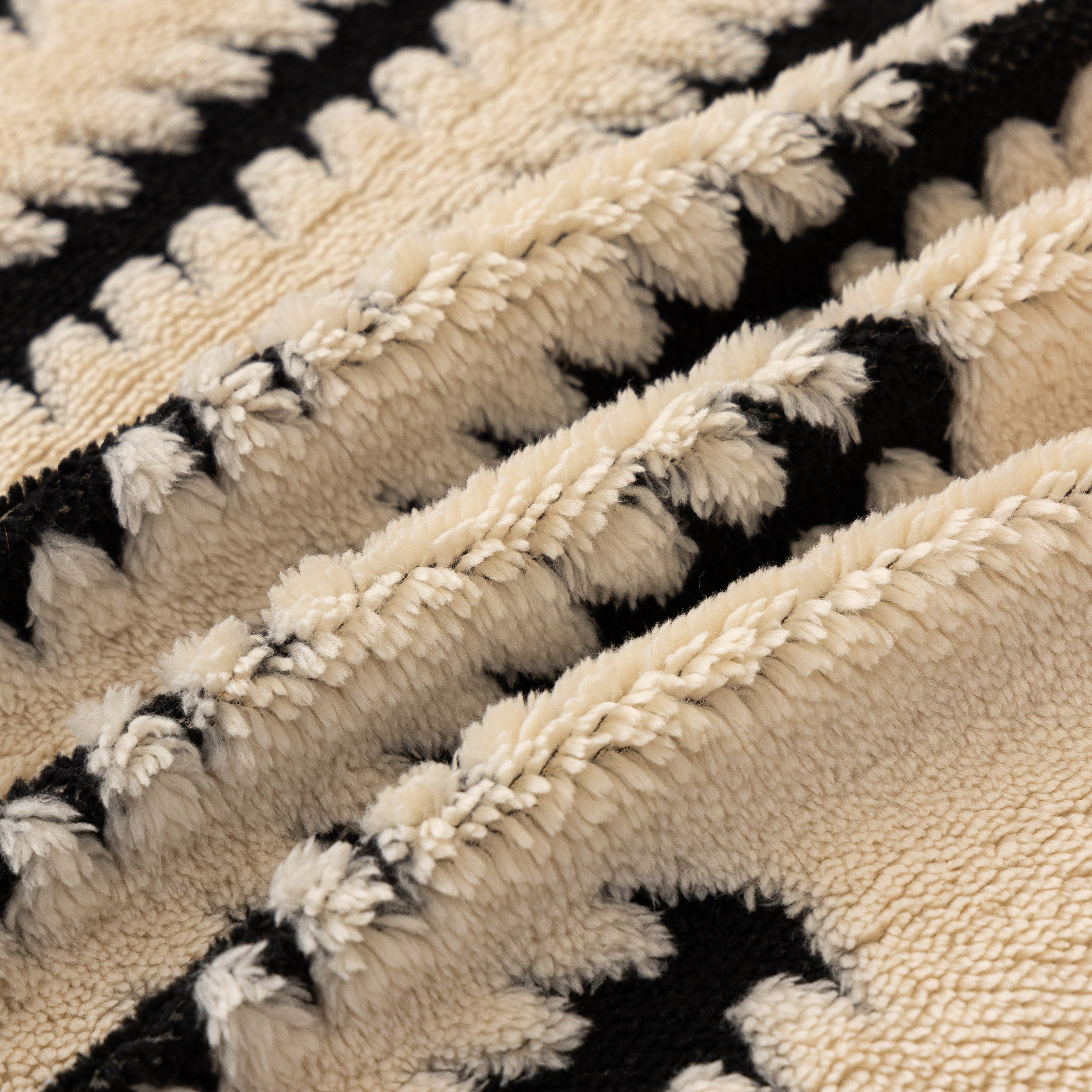 Jacquard Fleece Throw Blanket for Couch Plush Fuzzy Cozy Soft Blankets and Throws for Sofa