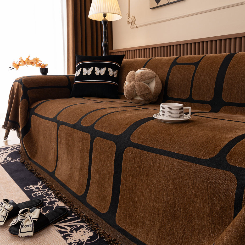 Modern Geometric Sofa Cover Decorative Couch Throw Blanket Furniture Protector