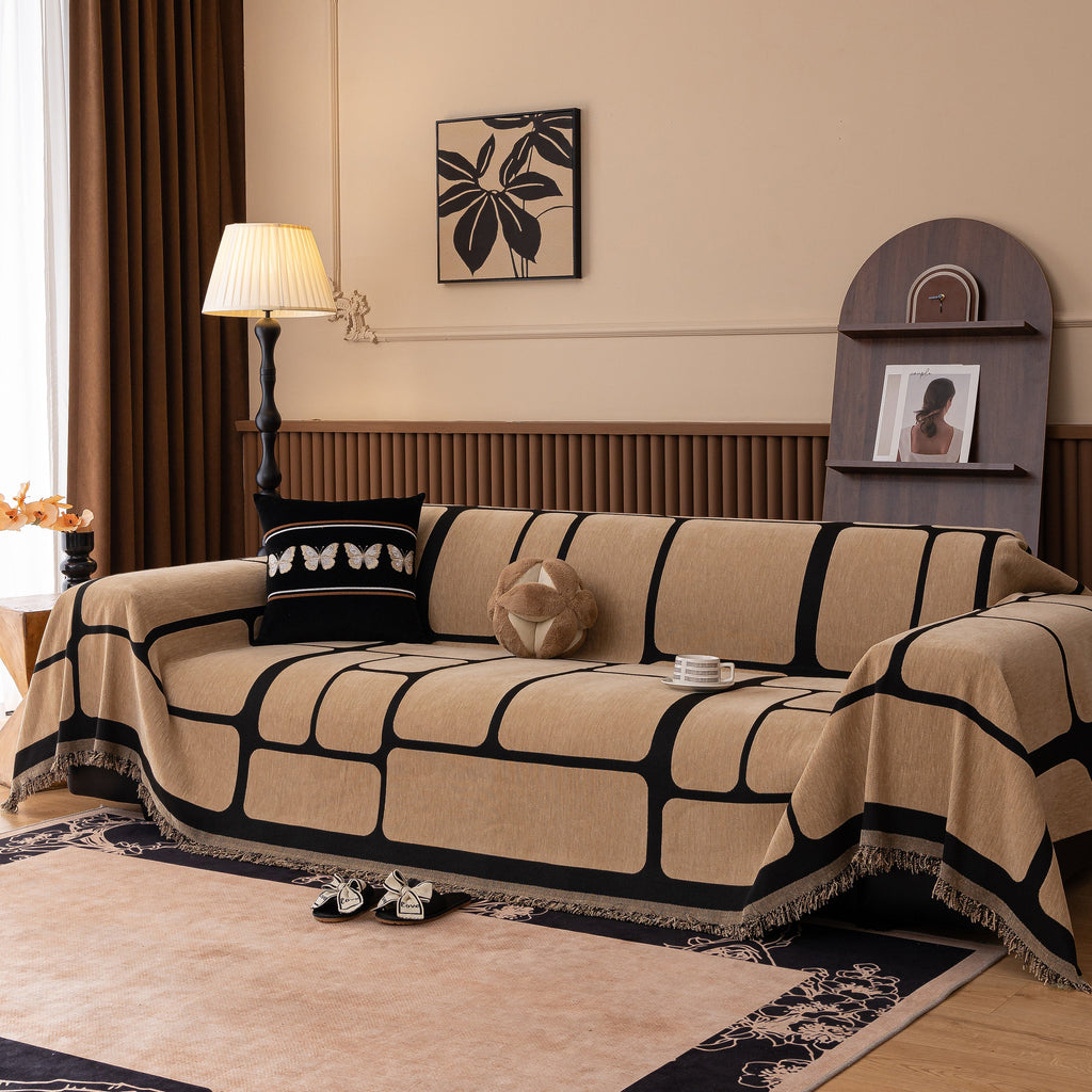 Modern Geometric Sofa Cover Decorative Couch Throw Blanket Furniture Protector