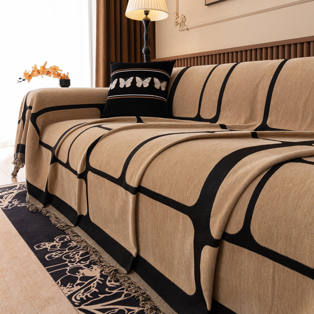 Modern Geometric Sofa Cover Decorative Couch Throw Blanket Furniture Protector