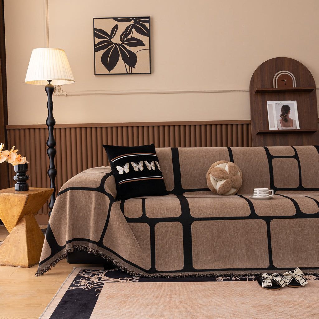 Modern Geometric Sofa Cover Decorative Couch Throw Blanket Furniture Protector