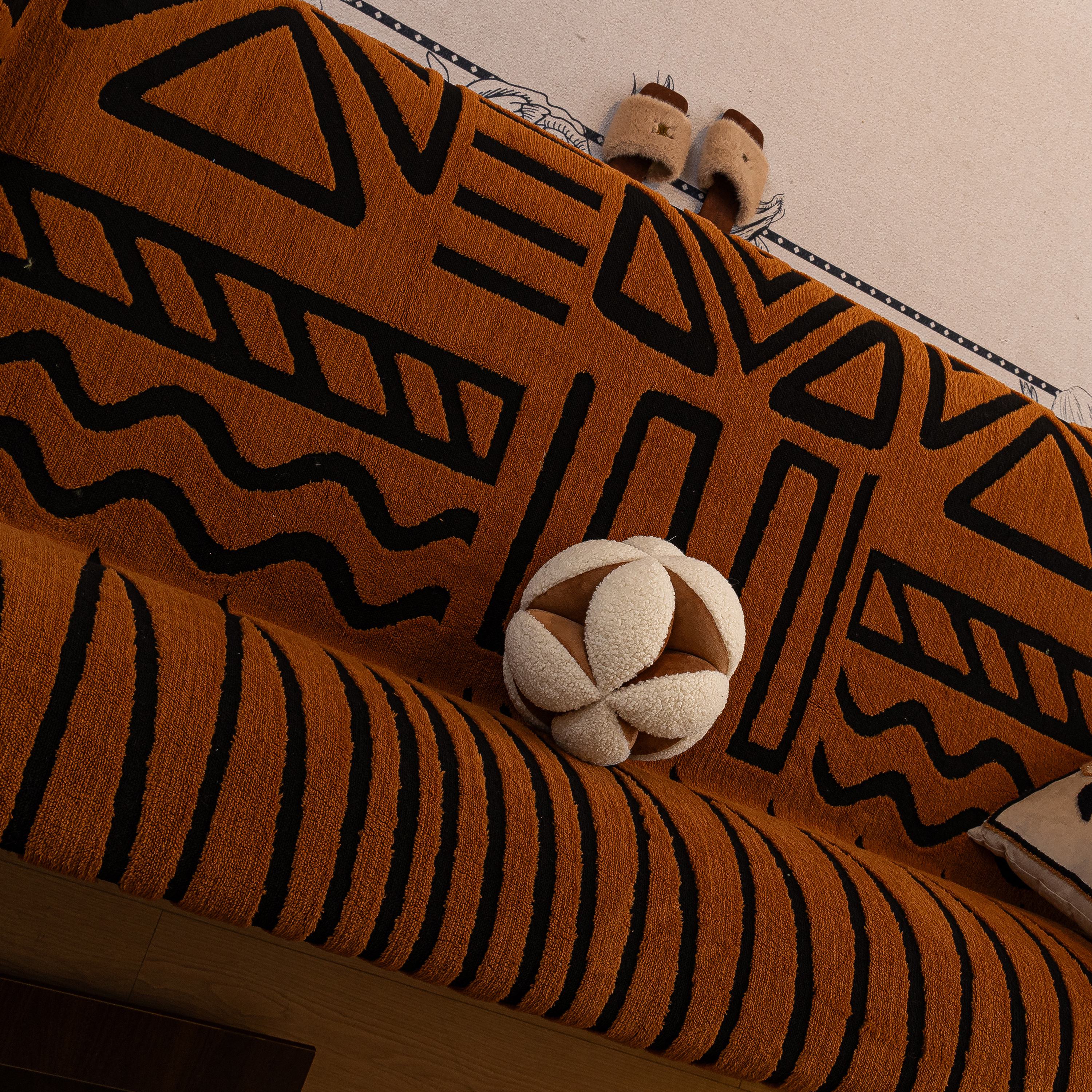 Boho Plush Couch Cover Bohemian Throw Blanket Decor Covers Sofa Chair Furniture Bed