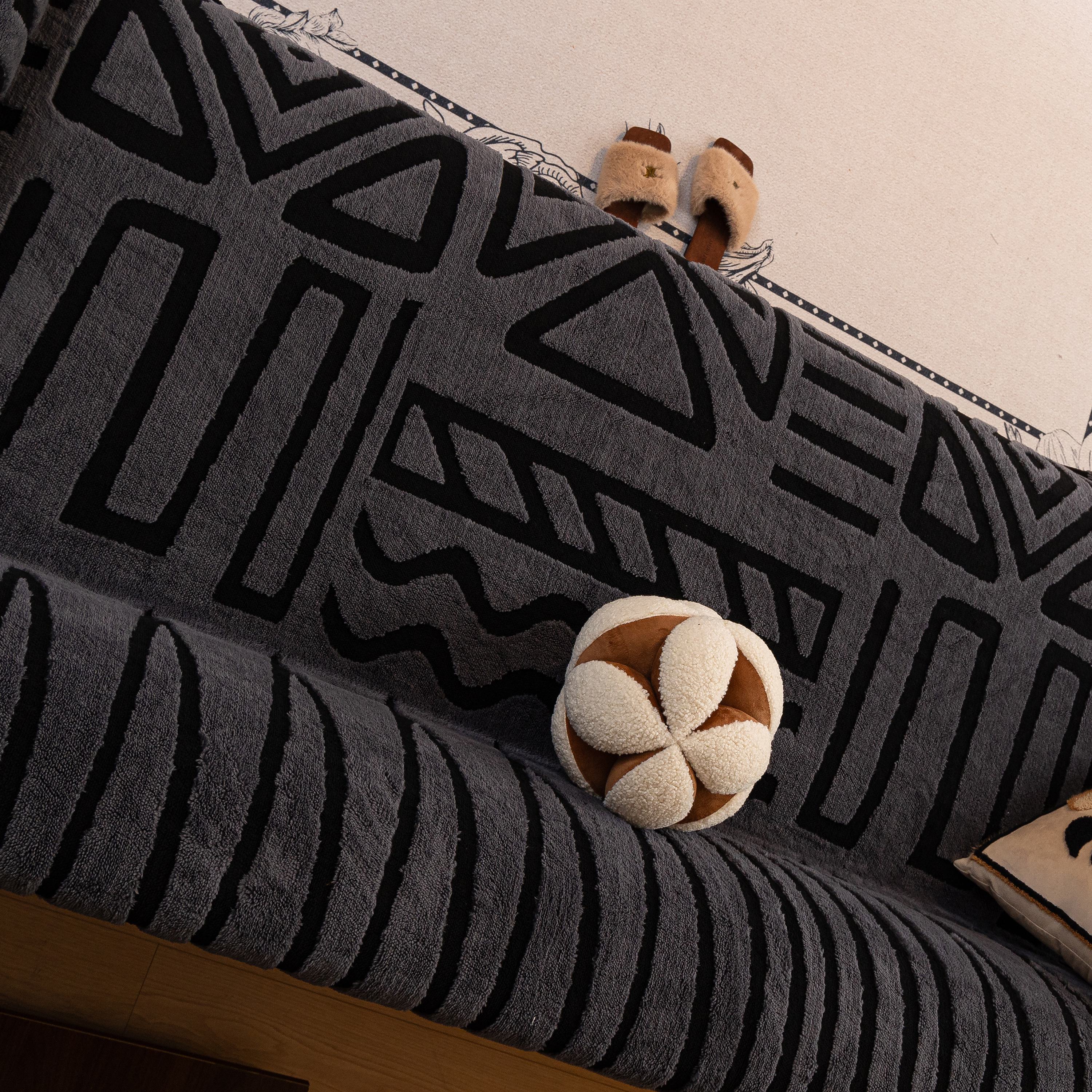 Boho Plush Couch Cover Bohemian Throw Blanket Decor Covers Sofa Chair Furniture Bed