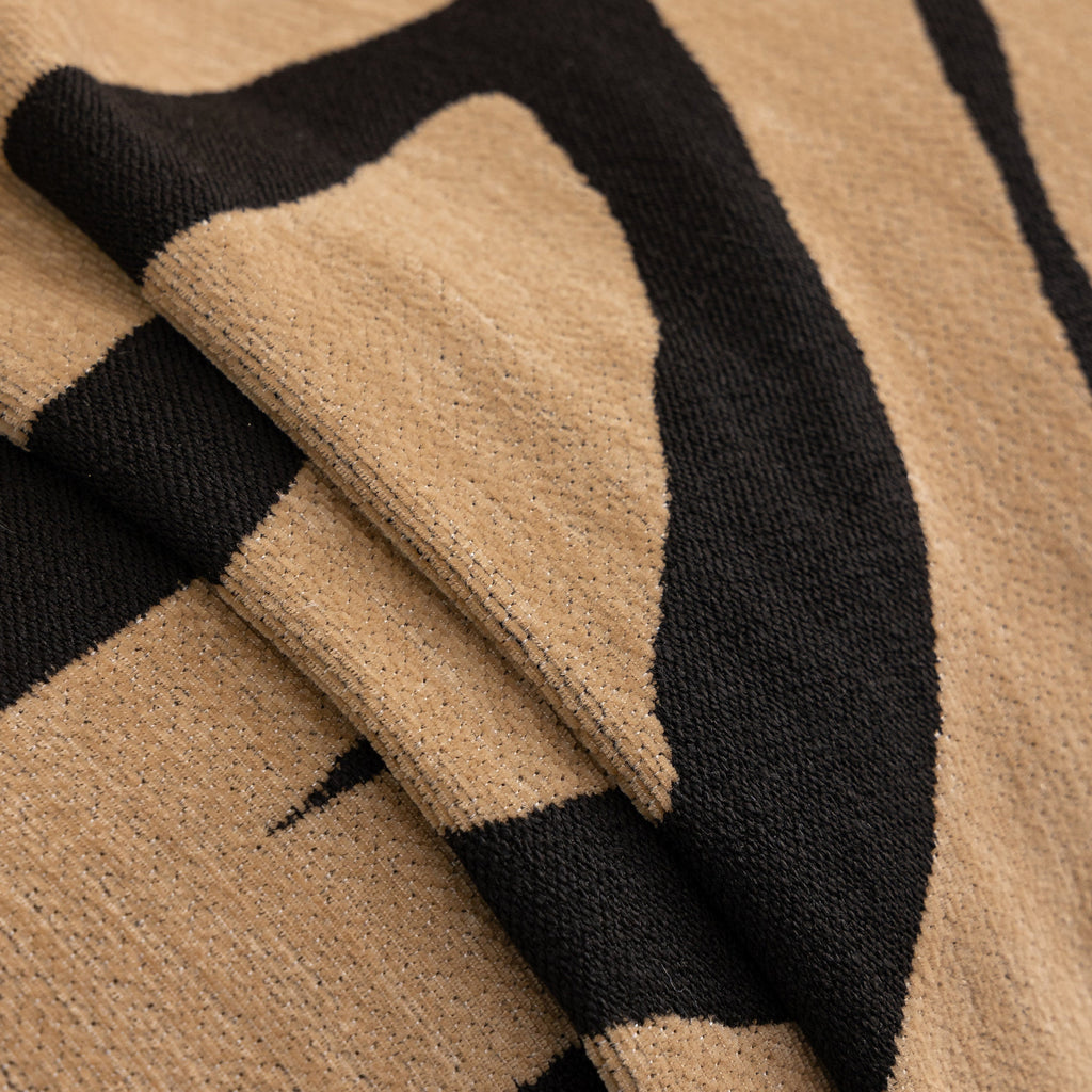 Zebra Striped Chenille Throw Sofa Cover Full-Cover Decorative Furniture Slipcover