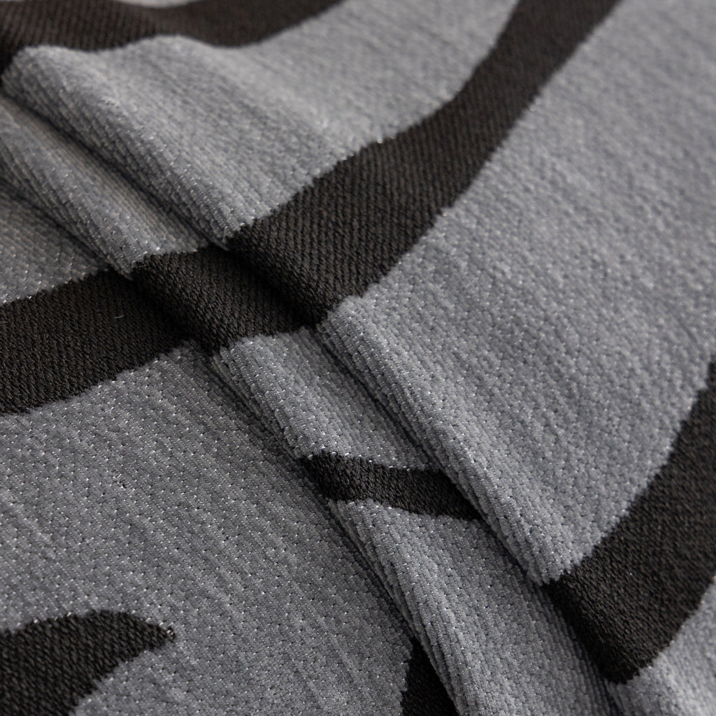 Zebra Striped Chenille Throw Sofa Cover Full-Cover Decorative Furniture Slipcover