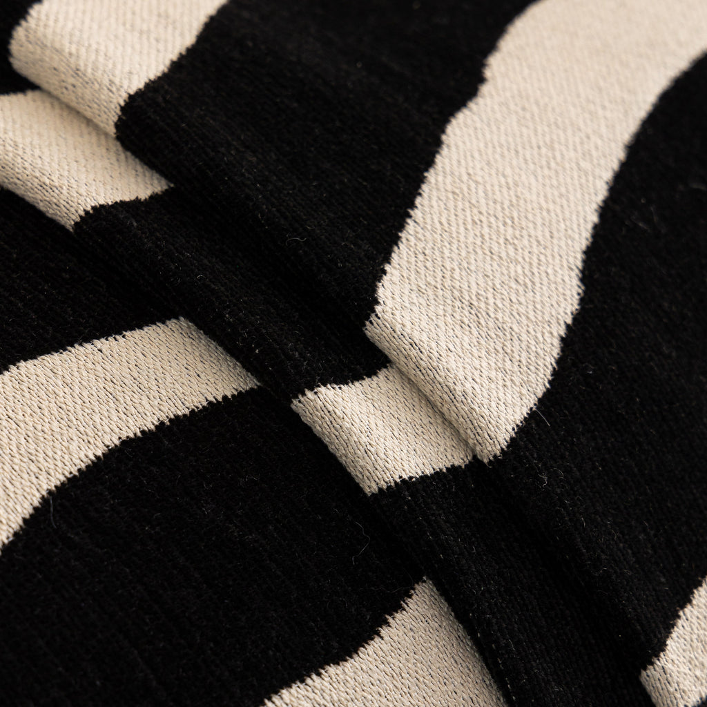 Zebra Striped Chenille Throw Sofa Cover Full-Cover Decorative Furniture Slipcover