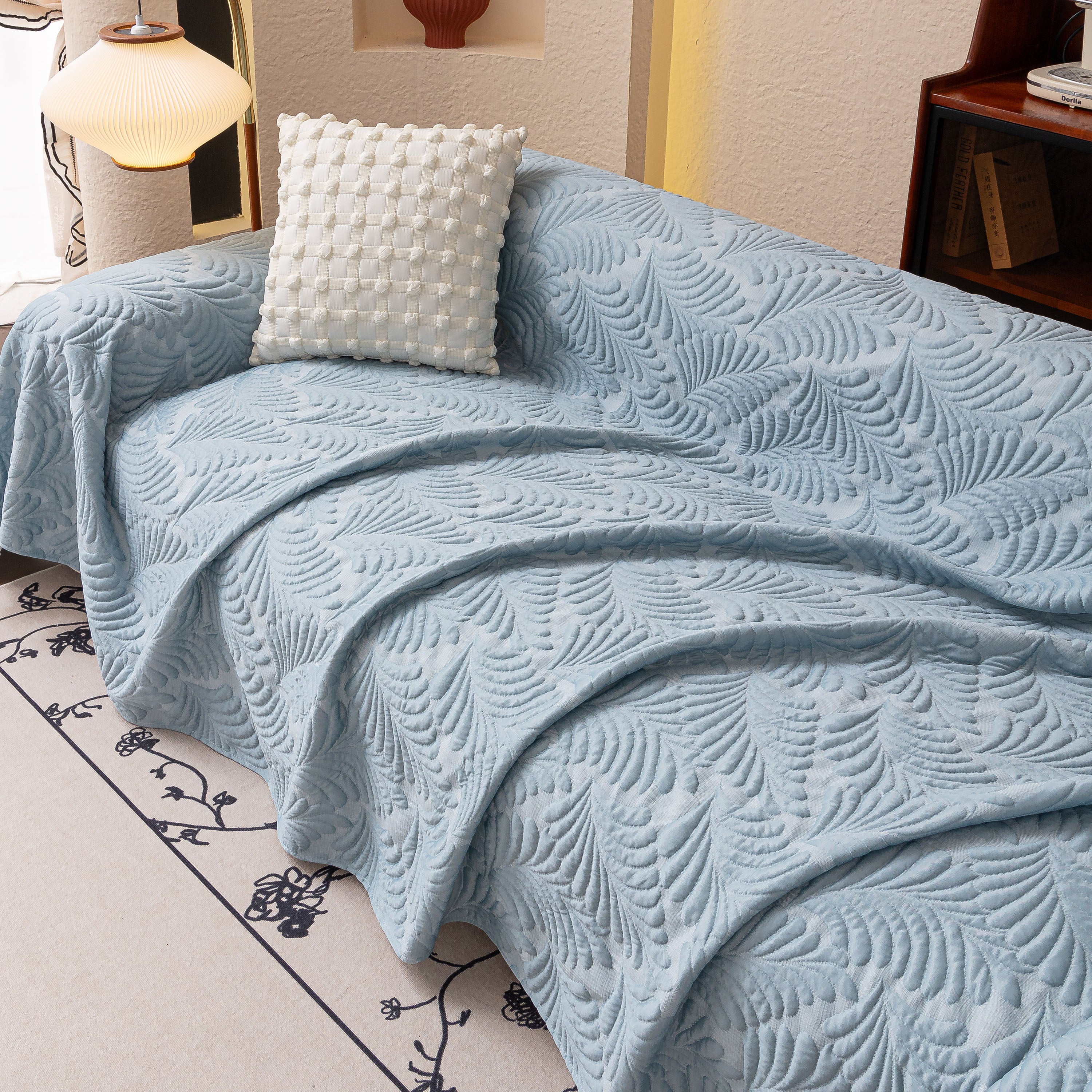 Cooling Quilted Non-Slip Furniture Protector for Pets & Kids, Washable Sofa Slipcover