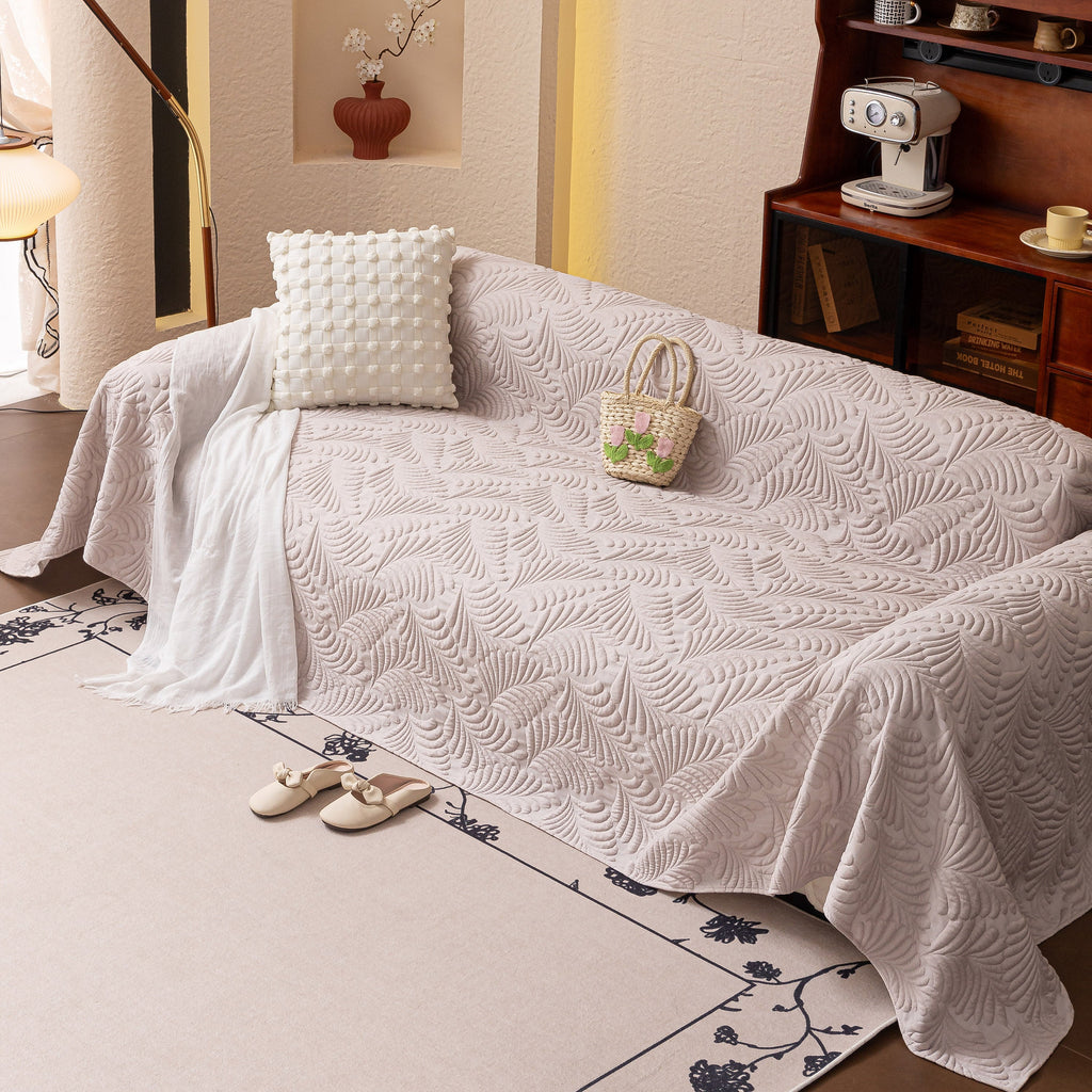 Cooling Quilted Non-Slip Furniture Protector for Pets & Kids, Washable Sofa Slipcover