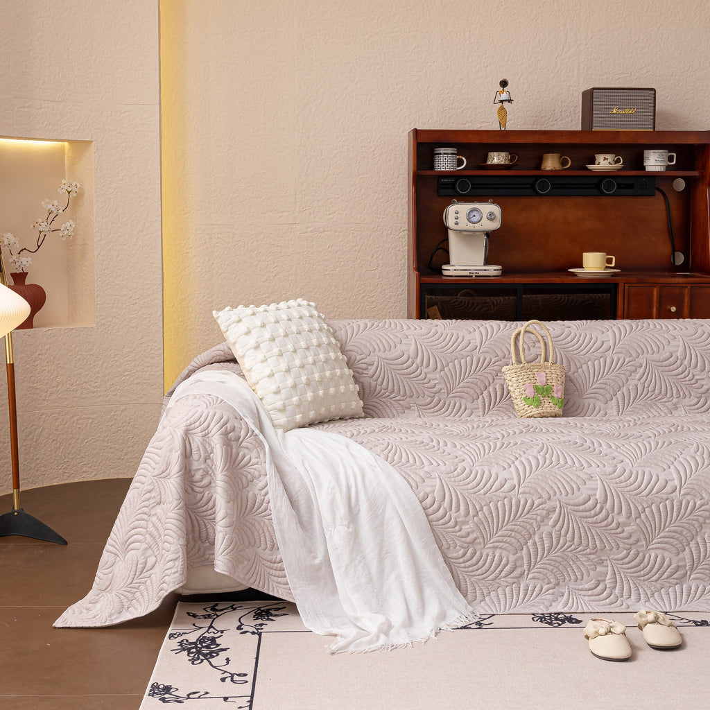 Cooling Quilted Non-Slip Furniture Protector for Pets & Kids, Washable Sofa Slipcover