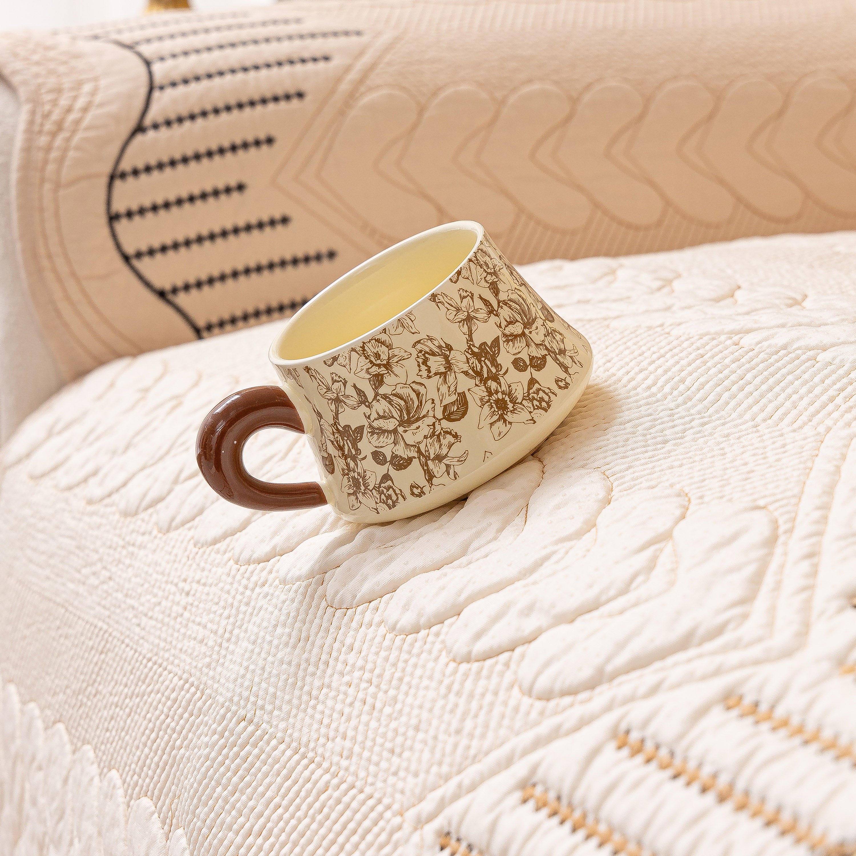 3D Quilted Thick Cotton Sofa Cover Non-Slip Couch Throw for Fabric & Leather Sofas