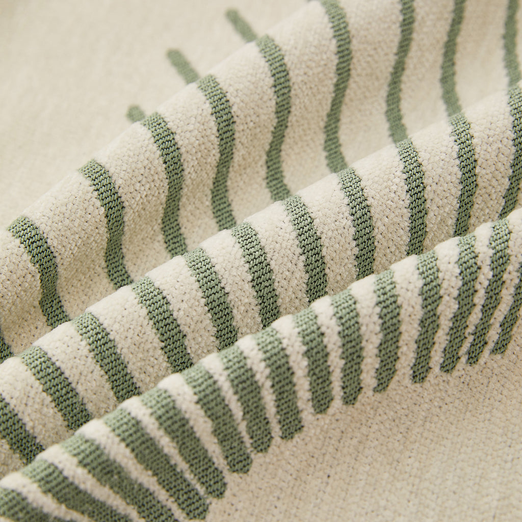 Geometric Radial Striped L-Shape Sofa Cover: Thick, Reversible Furniture Blanket for Kids and Pets