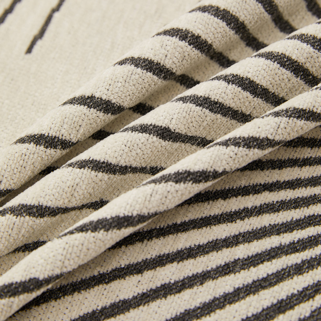 Geometric Radial Striped L-Shape Sofa Cover: Thick, Reversible Furniture Blanket for Kids and Pets