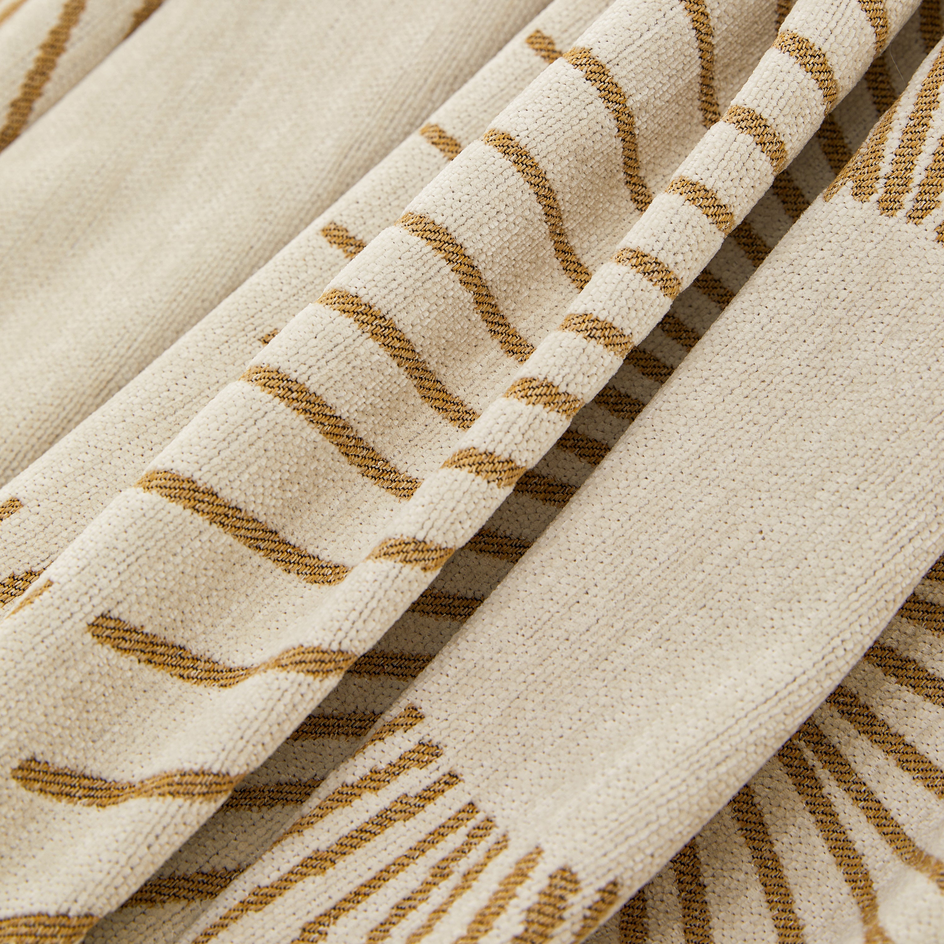 Geometric Radial Striped L-Shape Sofa Cover: Thick, Reversible Furniture Blanket for Kids and Pets