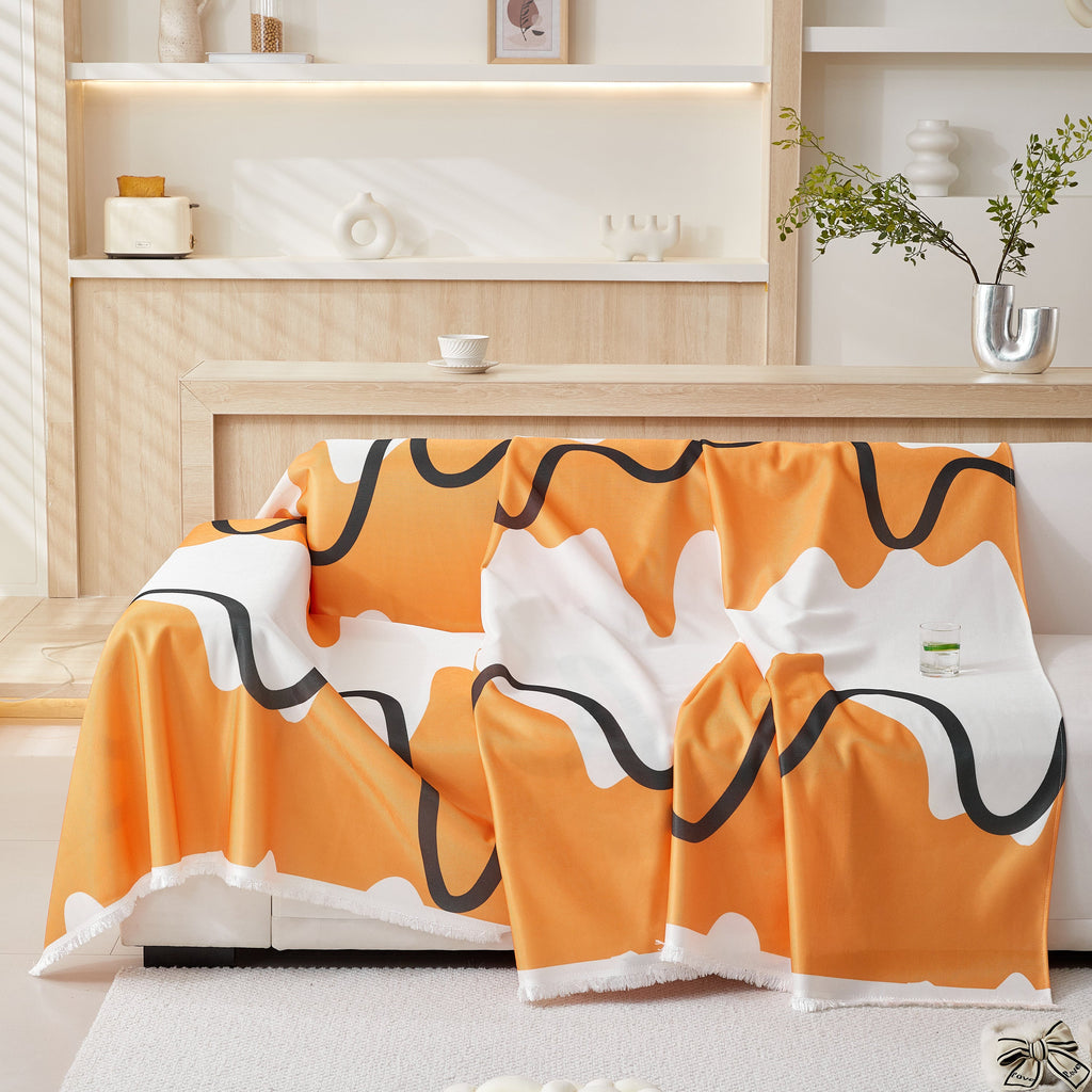 Lightweight Washed Soft Breathable Throw Blanket Perfect for Summer, Great Blanket Layer for Couch