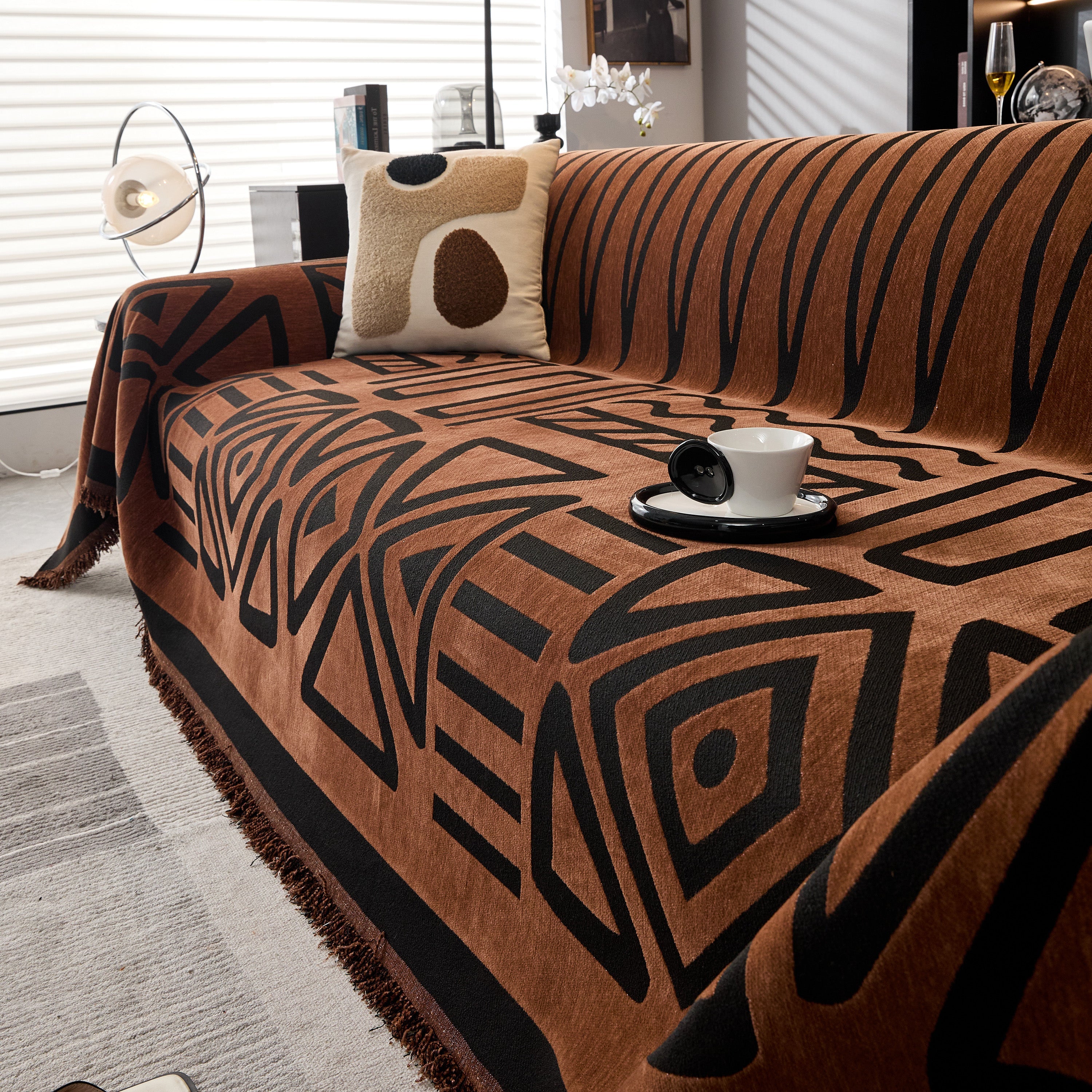Boho Chenille Sofa Throw Covers Sectional Sofa Couch Cover Sofa Protector Covers